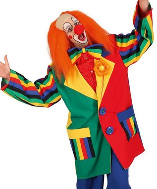 Karneval-Klamotten Clown-Kostüm Herren bunte Clownsjacke Zirkus, witziger Clown-Frack Mantel Herrenkostüm Harlekin Narr