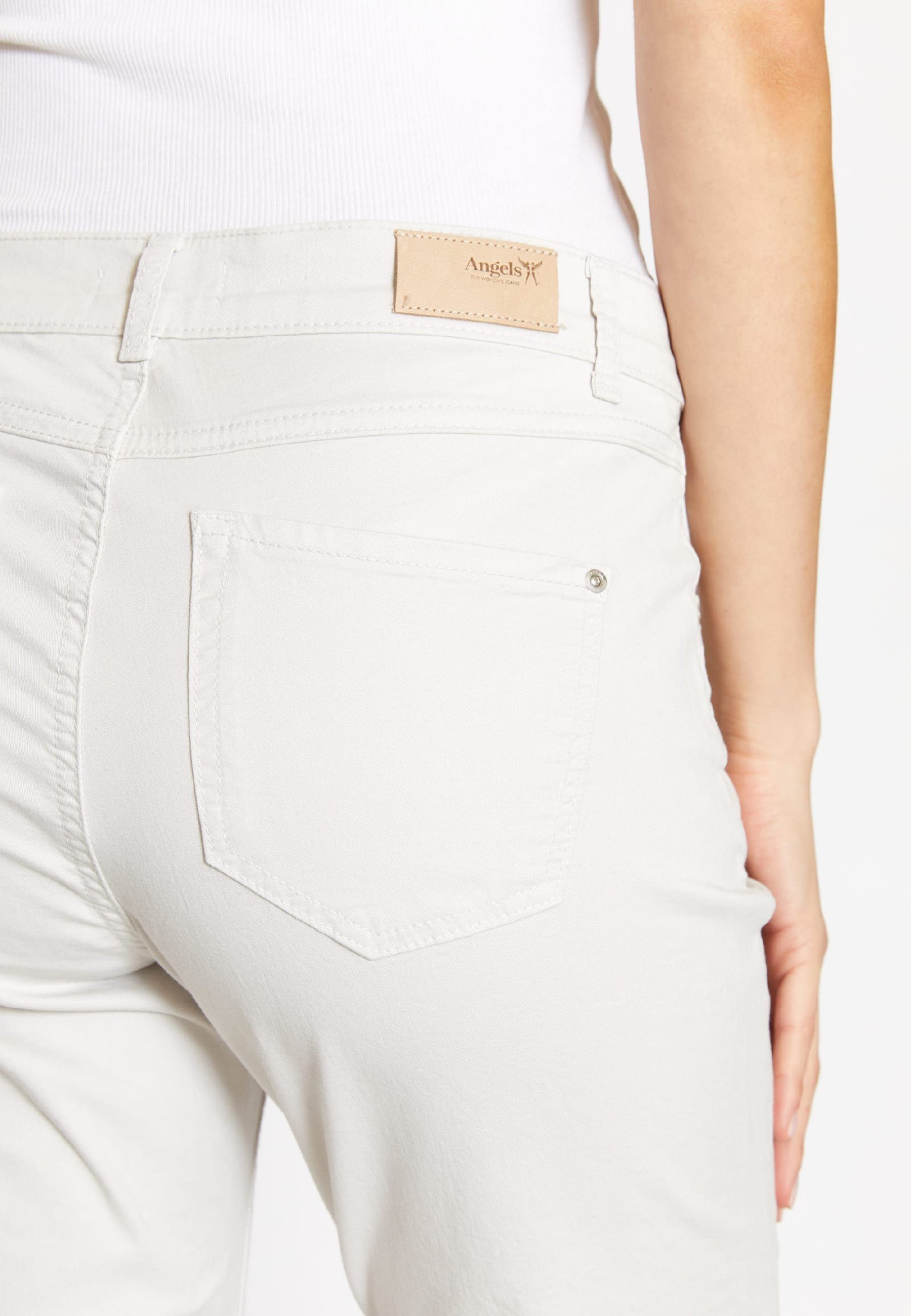 hellgrau Slim-fit-Jeans Capri TU 5-Pocket-Hose mit ANGELS Label-Applikationen