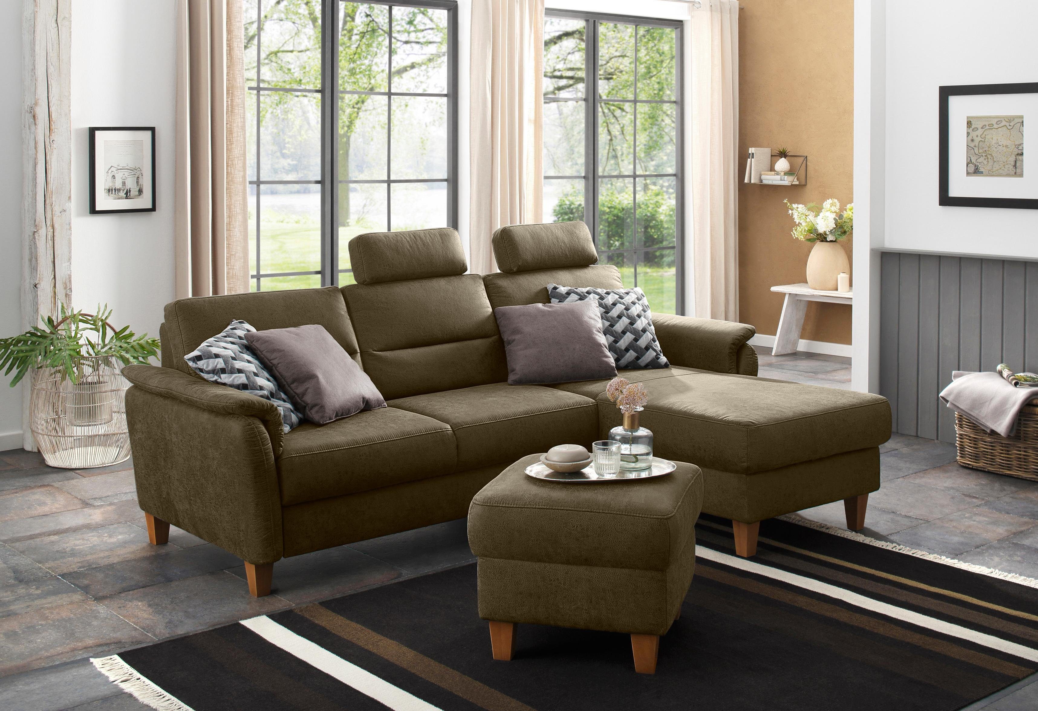 Home affaire Ecksofa Palmera L-Form, Federkern, günstig online kaufen