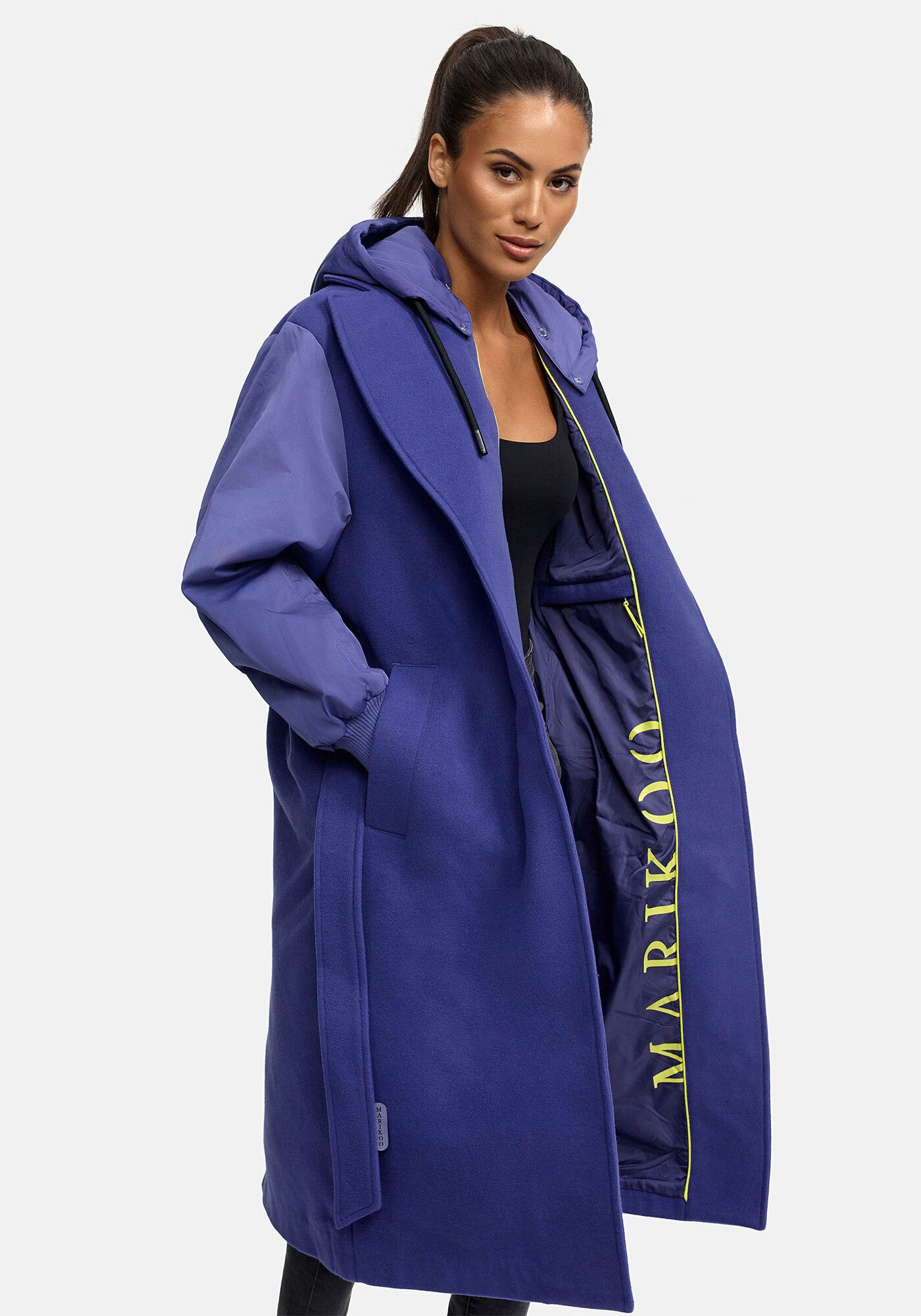 Marikoo Winterjacke Tjadee Langer Wickelmantel