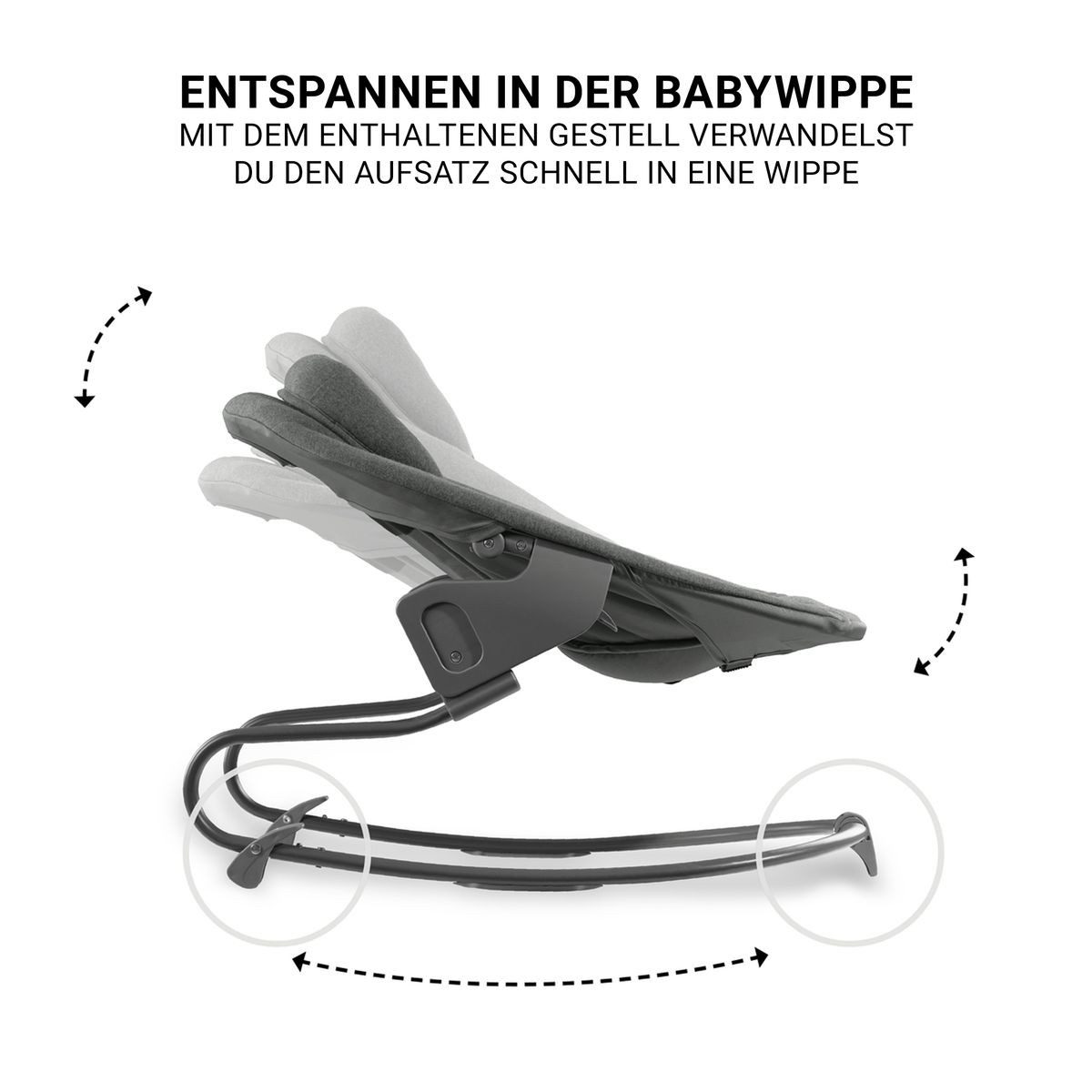 Hauck Hochstuhl Beta Plus White - Newborn Set, Babystuhl ab Geburt inkl. Aufsatz für Neugeborene, Tisch, Sitzauflage