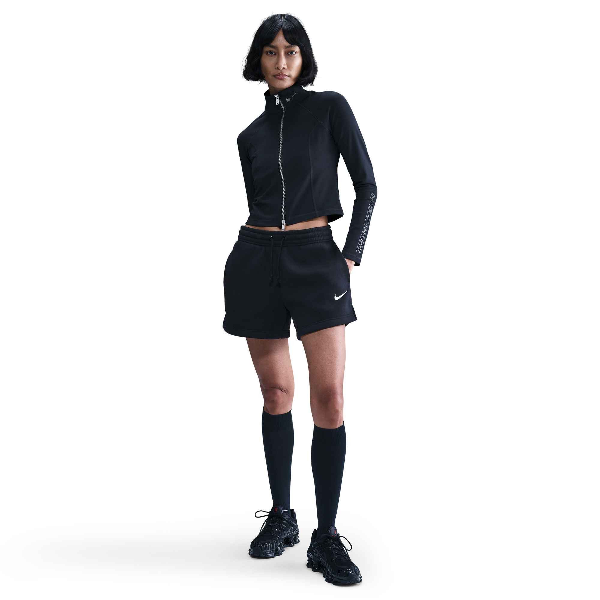 Nike Sportswear Shorts W NSW PHNX FLC MR STD 4IN SHRT aus weichem Fleece, mit Kordelverschluss, auch in großen Größen