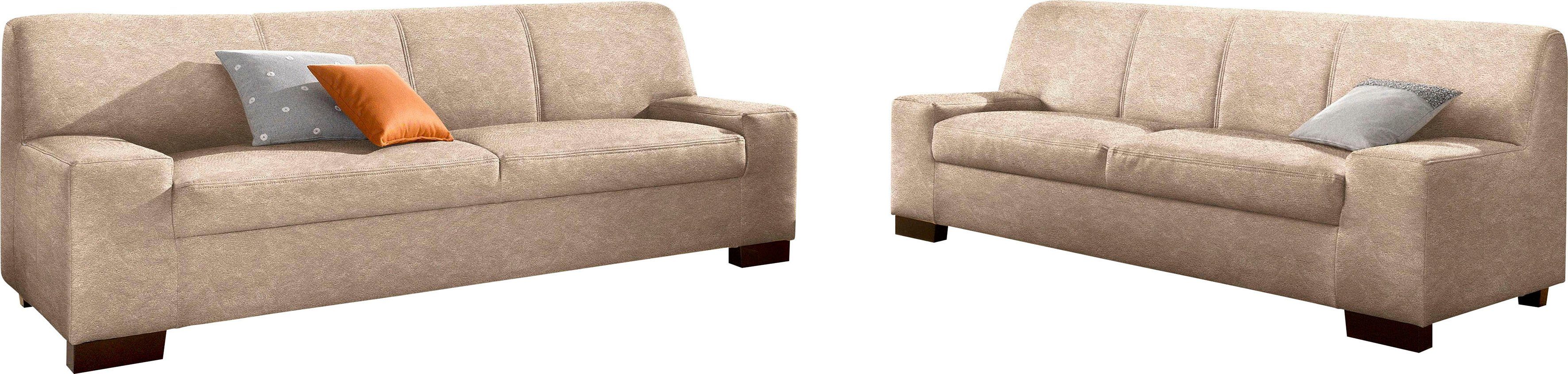 DOMO collection Polstergarnitur Norma kubisch und zeitlos, (Set, 2-tlg), be günstig online kaufen