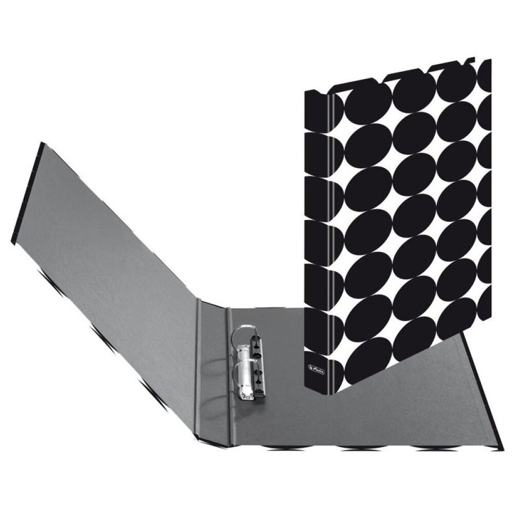 Herlitz Präsentationsordner Just Black Ringbuch 2-Ringe Motiv DIN A4