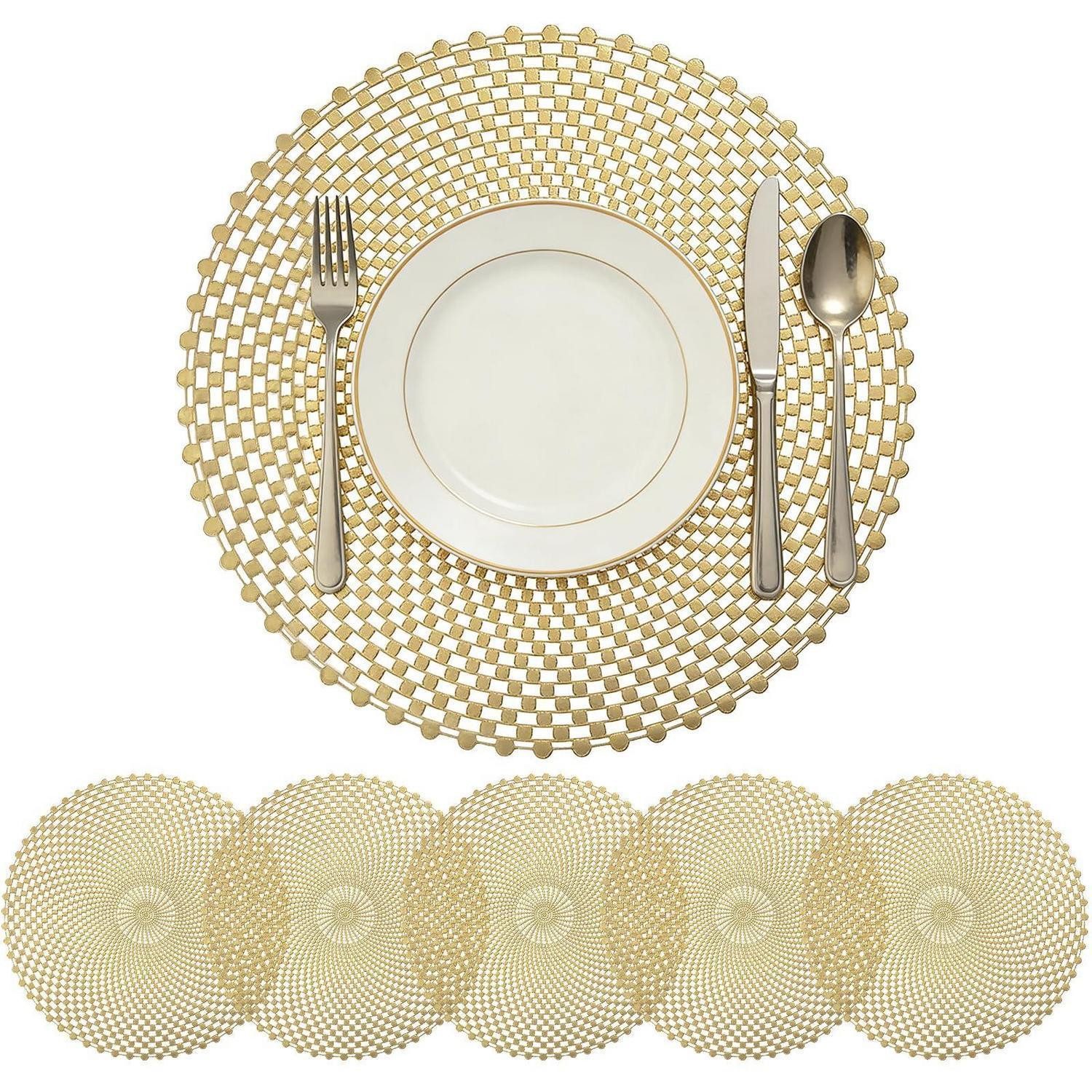 Runde Gold Tischsets kaufen » Runde Gold Platzsets