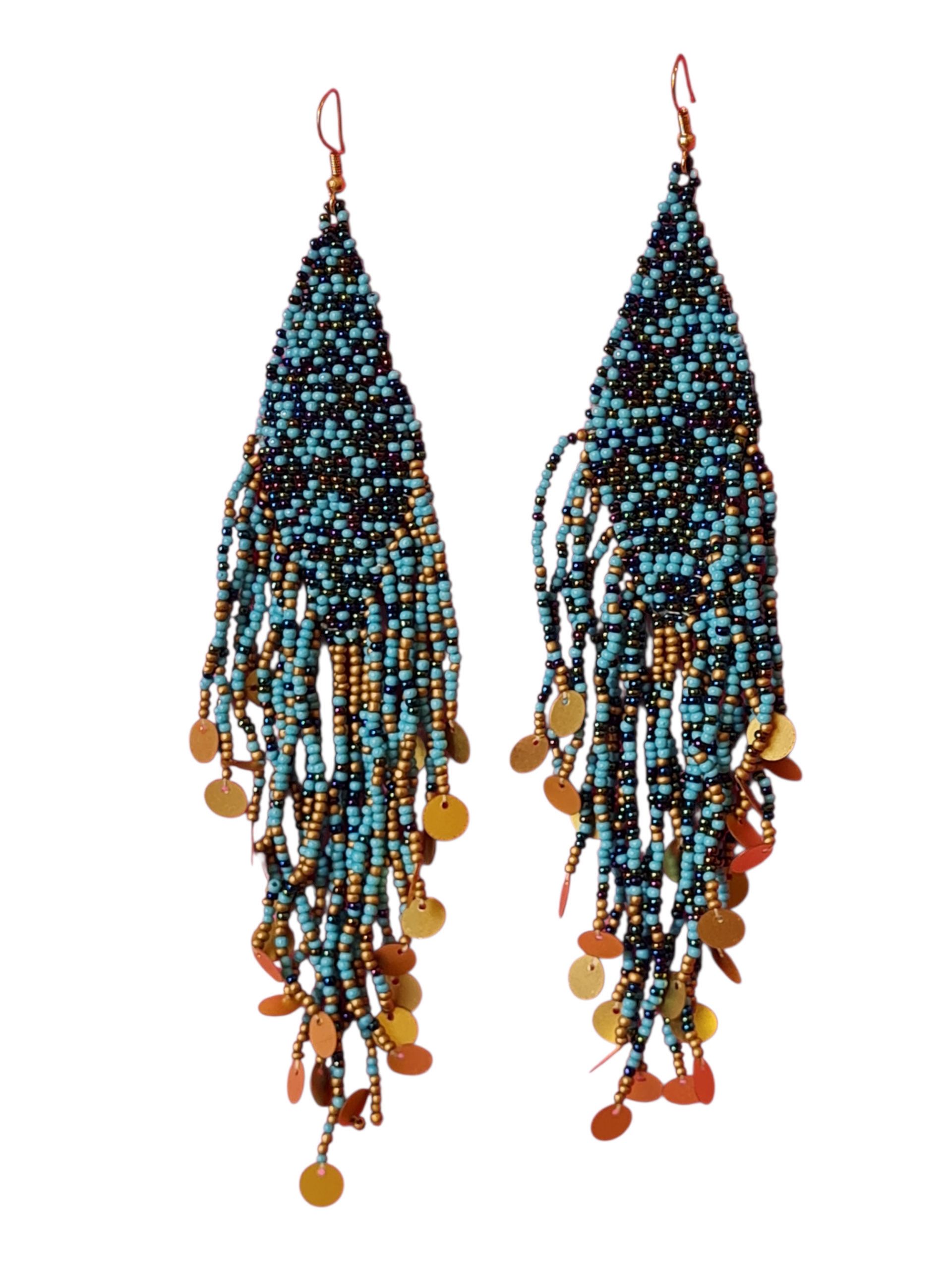 PfauGermany Paar Ohrhänger Cyanea Hanging Beads