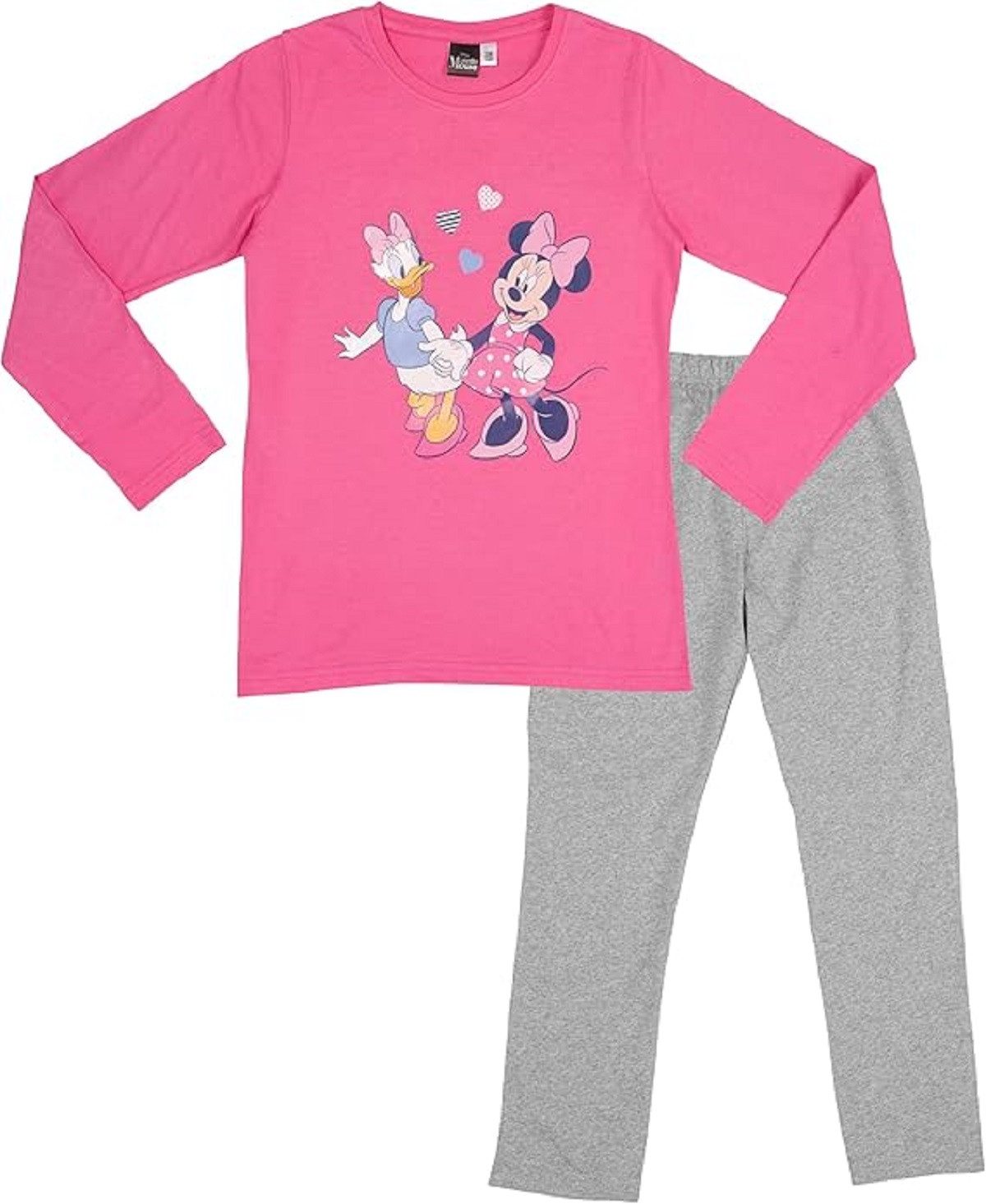 Disney Minnie Mouse Schlafanzug Langarm – Bequemer Pyjama für Mädchen