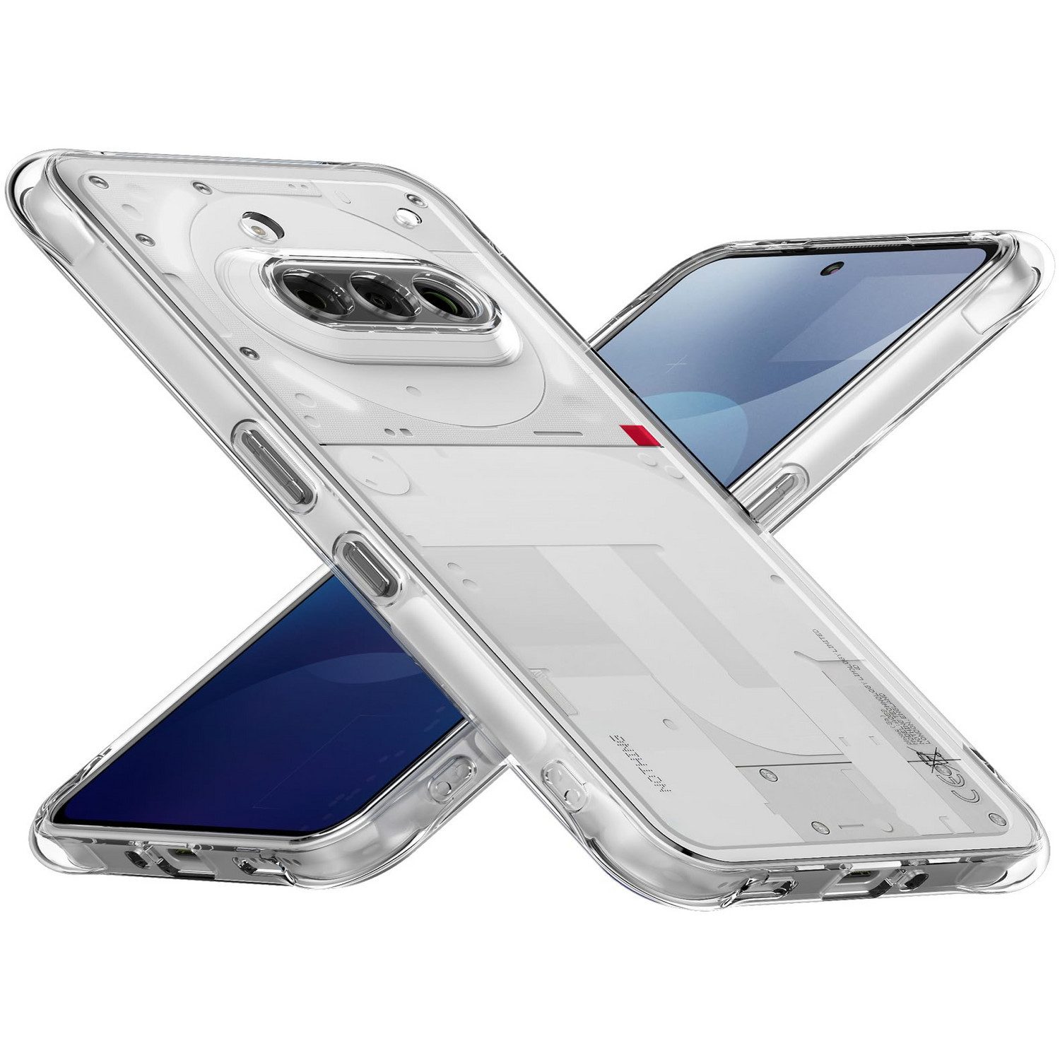 Wigento Handyhülle Für Nothing Phone 3a Silikon TPU Schutz Hülle Dünn Cover Transparent, Stoßfeste TPU Hülle mit rutschfestem Design