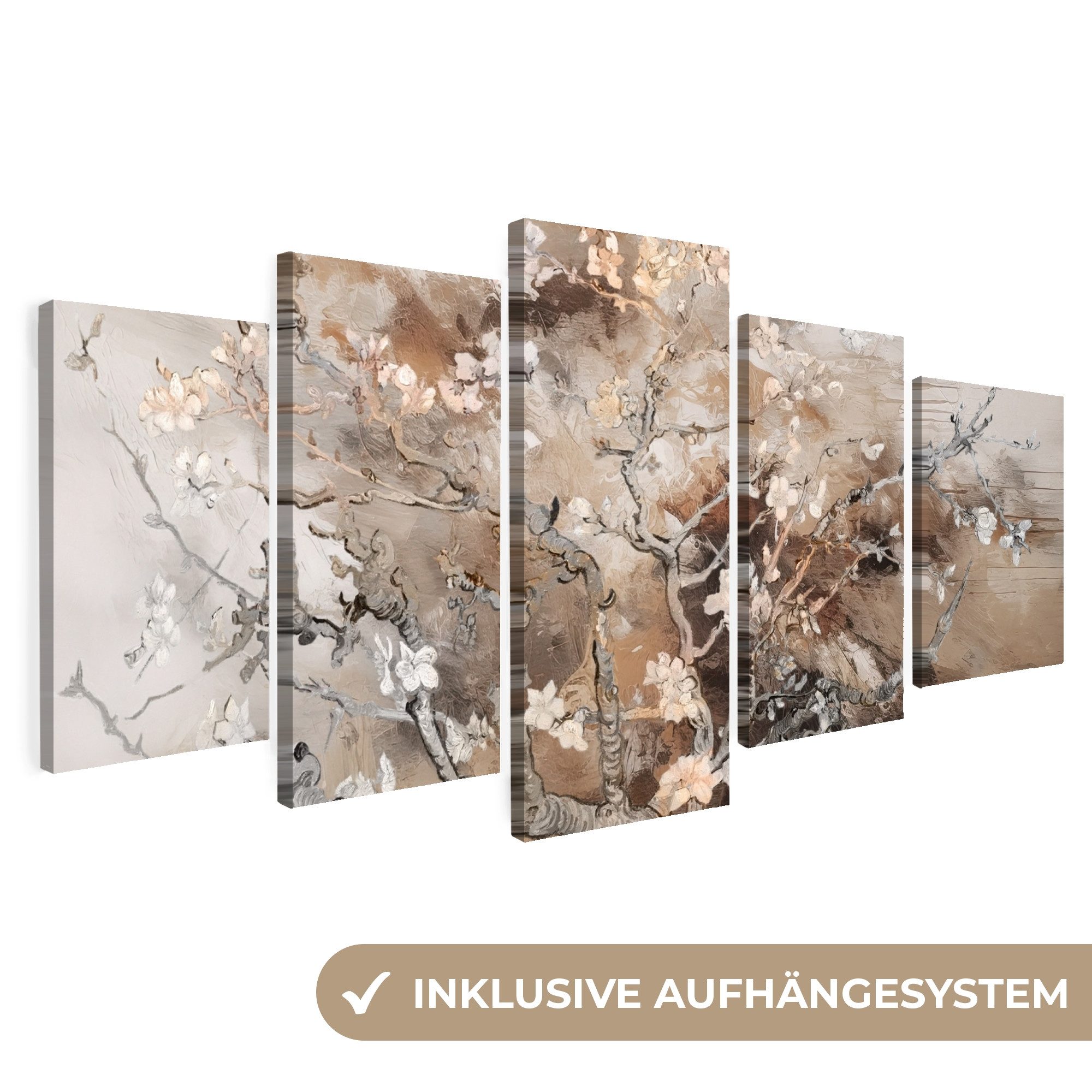 MuchoWow Leinwandbild Mandelblüte - Abstrakt - günstig online kaufen