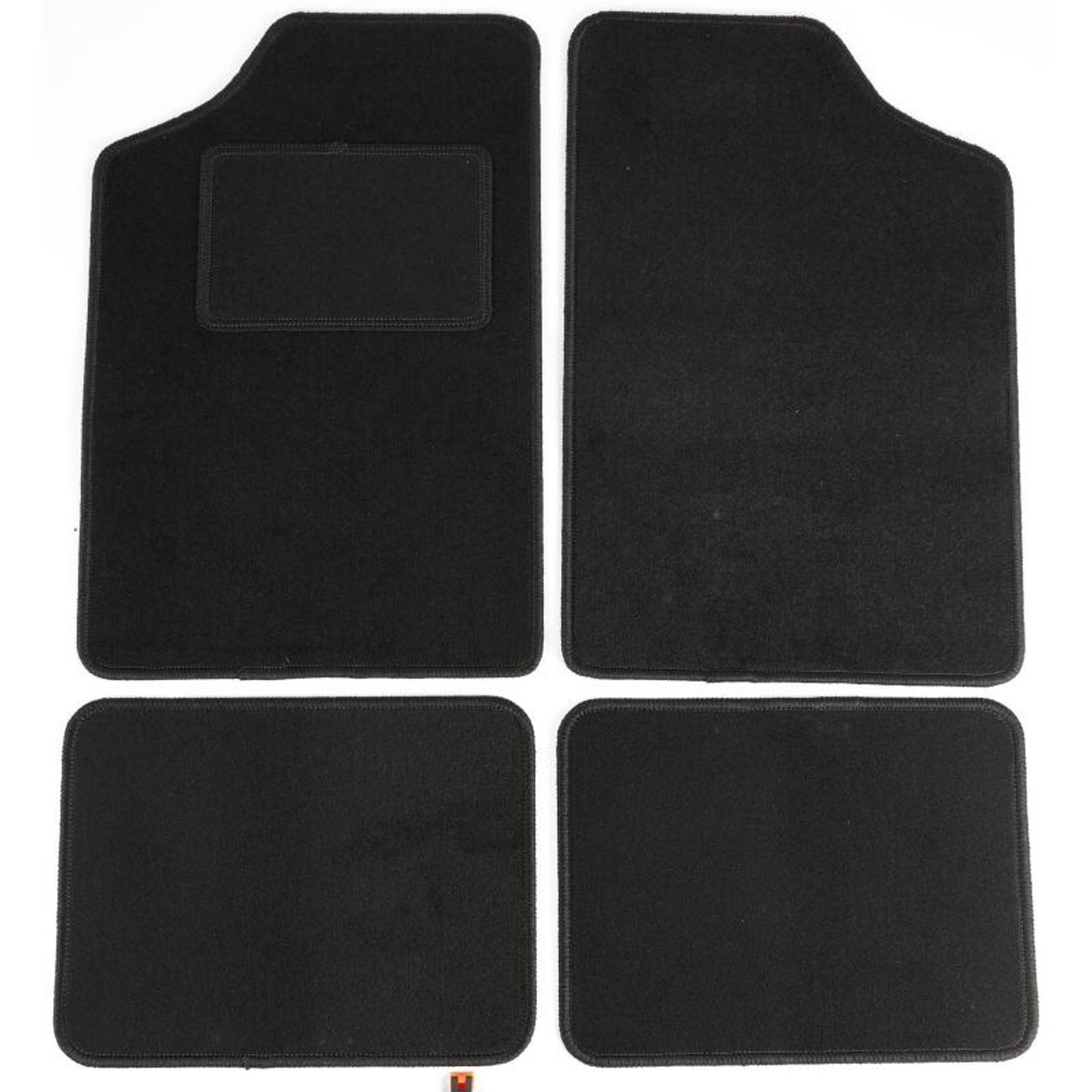 BURI Auto-Fußmatte Auto-Teppichset schwarz grau PKW 43 x 67 / 33cm 4 Fußmatten