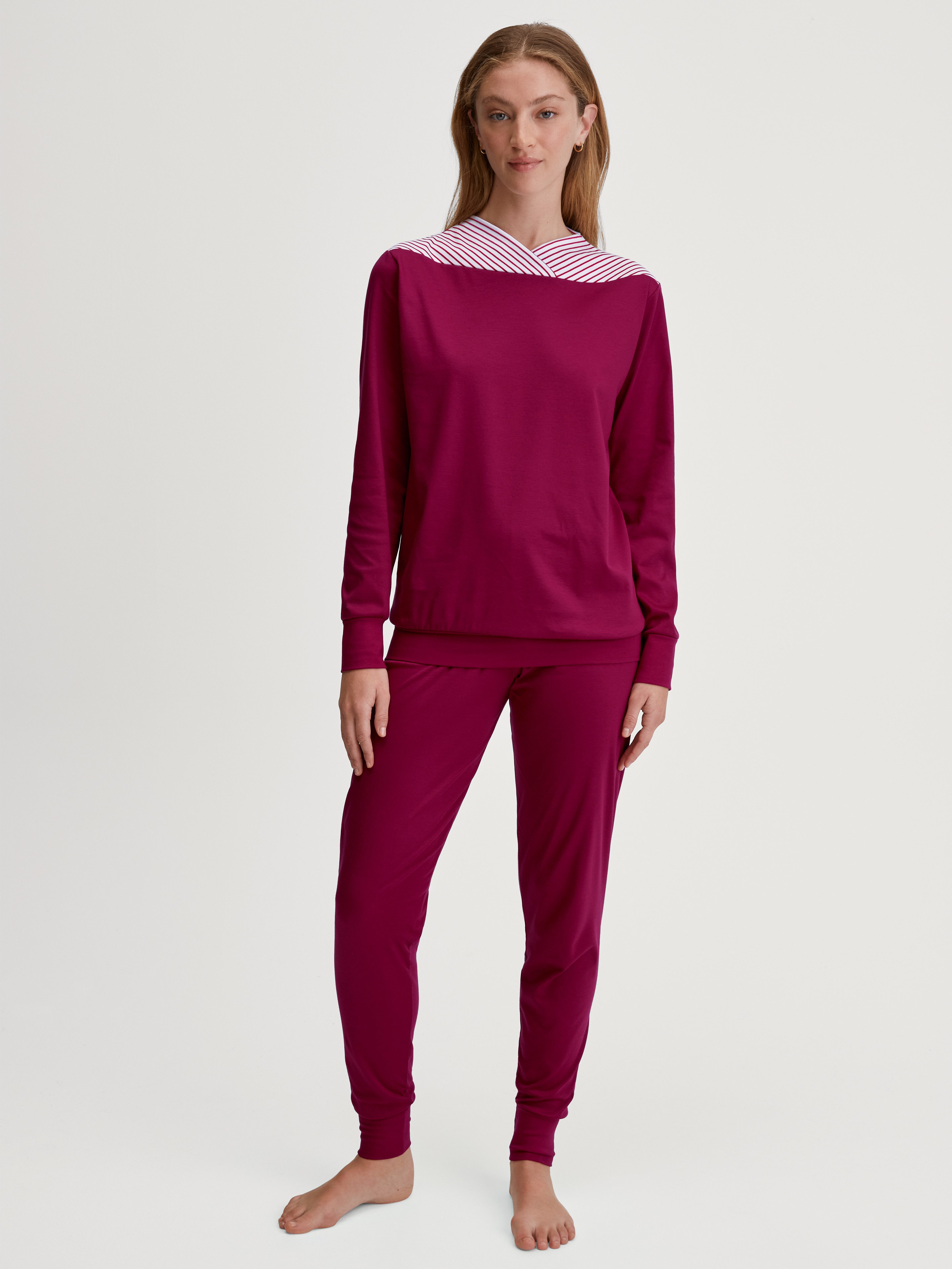 CALIDA Schlafanzug Soulmate (2 tlg) Langarm, Pure Cotton, weich, bequem, Interlock-Qualität