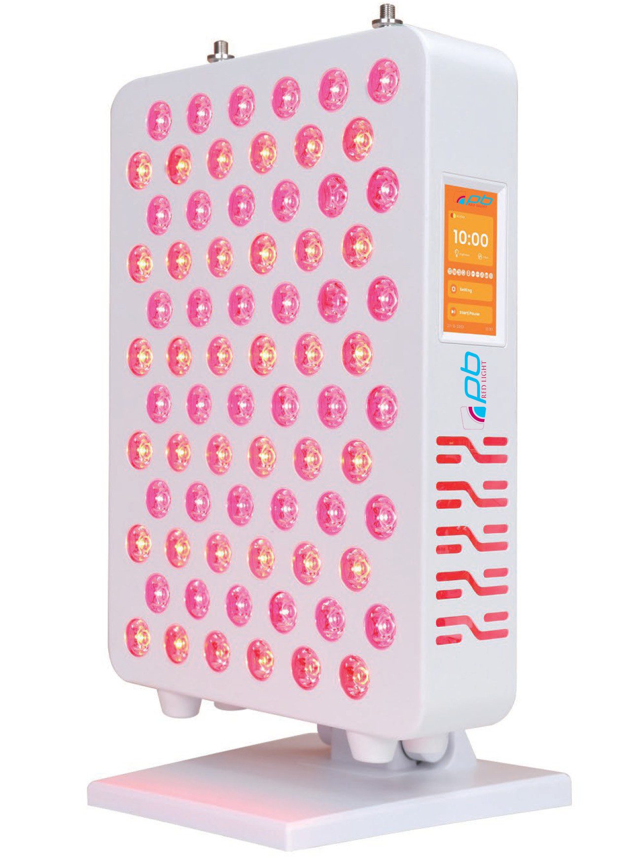 pb Red Light Rotlicht-Panel 1, Touchscreen, Fernbedienung, App, EMF-frei: 0,0 µT, 3 Jahre Garantie, 9 Wellenlängen (R+NIR+ Spectrum) 480, 590, 630, 660, 670, 810, 830, 850, 1060 nm, 5-tlg., Schutzbrille, Fernbedienung, Batterie, Aufhängeset, auch für Haustiere, Schmerzlinderung, Entzündungsreduktion, Muskelverspannung, Schlaf