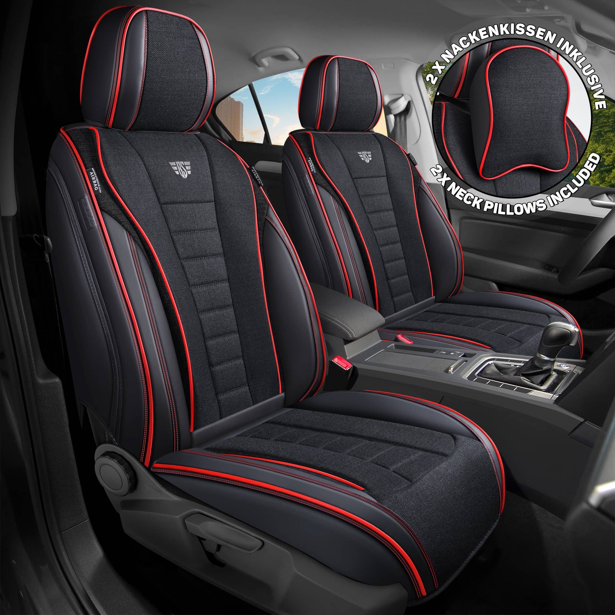 BREMER SITZBEZÜGE Autositzbezug für Opel Zafira C Bj 2011-19 (NL1), Set, Schonbezüge Sitzbezüge Fahrer und Beifahrer, in Schwarz