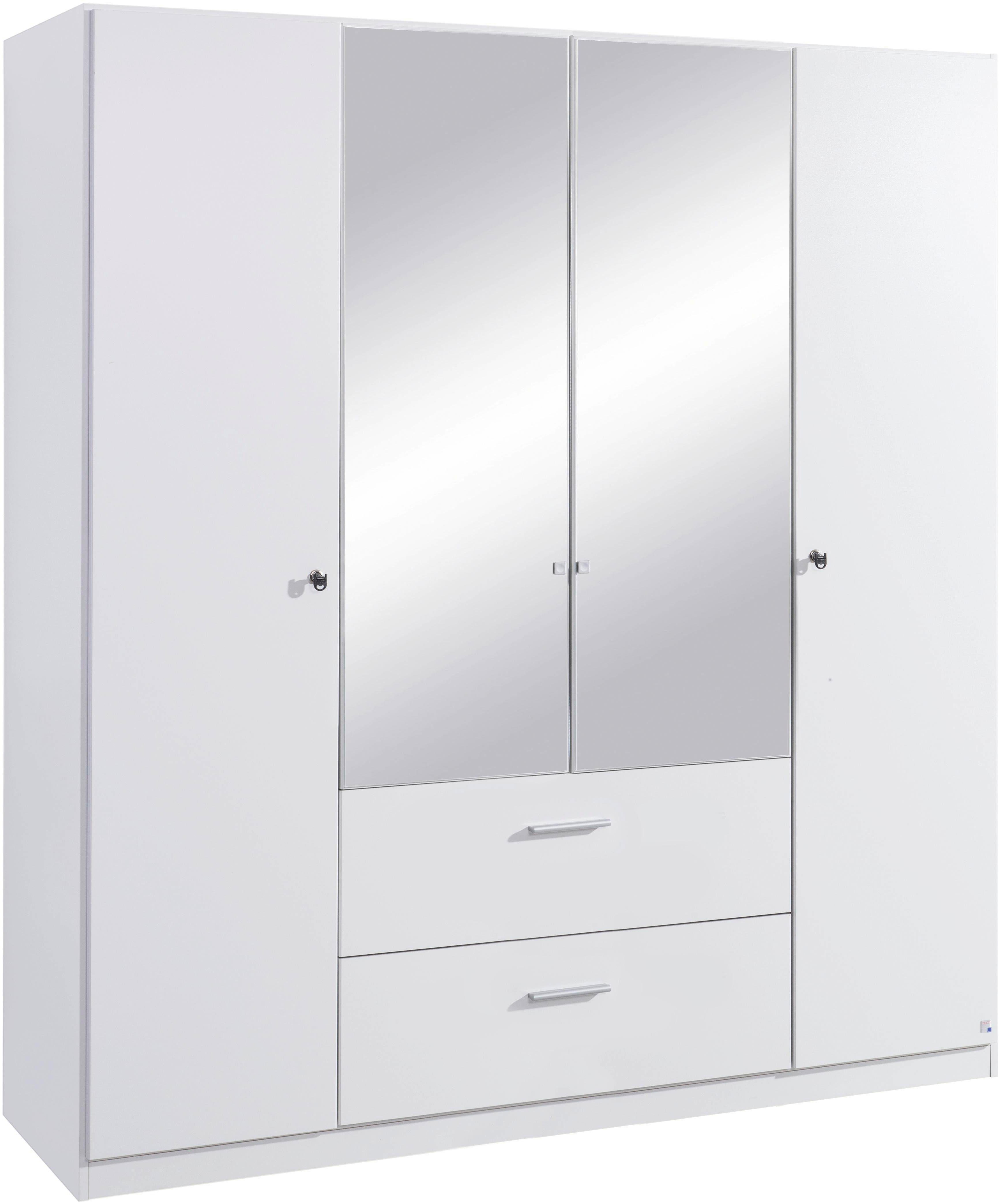 rauch Drehtürenschrank Kleiderschrank Schrank Garderobe Schlafzimmer Büroschrank BUCHHOLZ (mit Schloss, in Breite 90, 135 und 180 cm) Schubladen mit viel Stauraum mit abschließbaren Türen MADE IN GERMANY