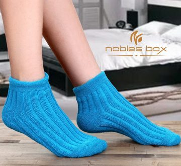 NoblesBox Haussocken Bettsocken Kuschelsocken (Beutel, 3-Paar, 37-40 EU Größe) Damen Warme Socken, Wintersocken