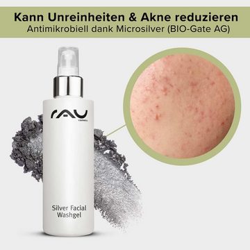 RAU Cosmetics Gesichtsreinigungsgel Silver Facial Washgel mit Mikrobsilber für unreine Haut, Gesichtsreinigung mit Salicylsäure und Silber