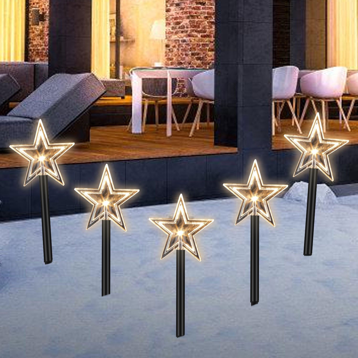 Clanmacy LED Gartenleuchte LED Stern Weihnachtsstern,Weihnachtsdeko Gartens günstig online kaufen