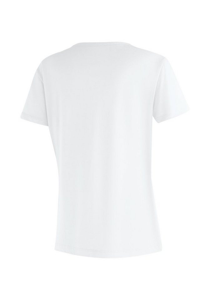Maier Sports T-Shirt Burgeis 26 W Damen Kurzarmshirt mit Print für Wandern  und Freizeit, Sportliches Piqué Shirt mit stylischem Frontprint