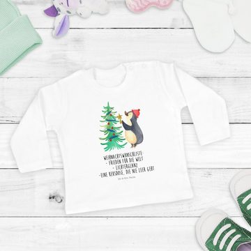 Mr. & Mrs. Panda Strampler Pinguin Weihnachtsbaum - Weiß - Geschenk, Bio, Winter, Baby, Weihnach (1-tlg)