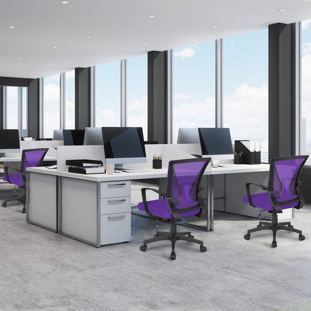 Yaheetech Bürostuhl Höhenverstellbarer Chefsessel Ergonomischer Drehstuhl, günstig online kaufen