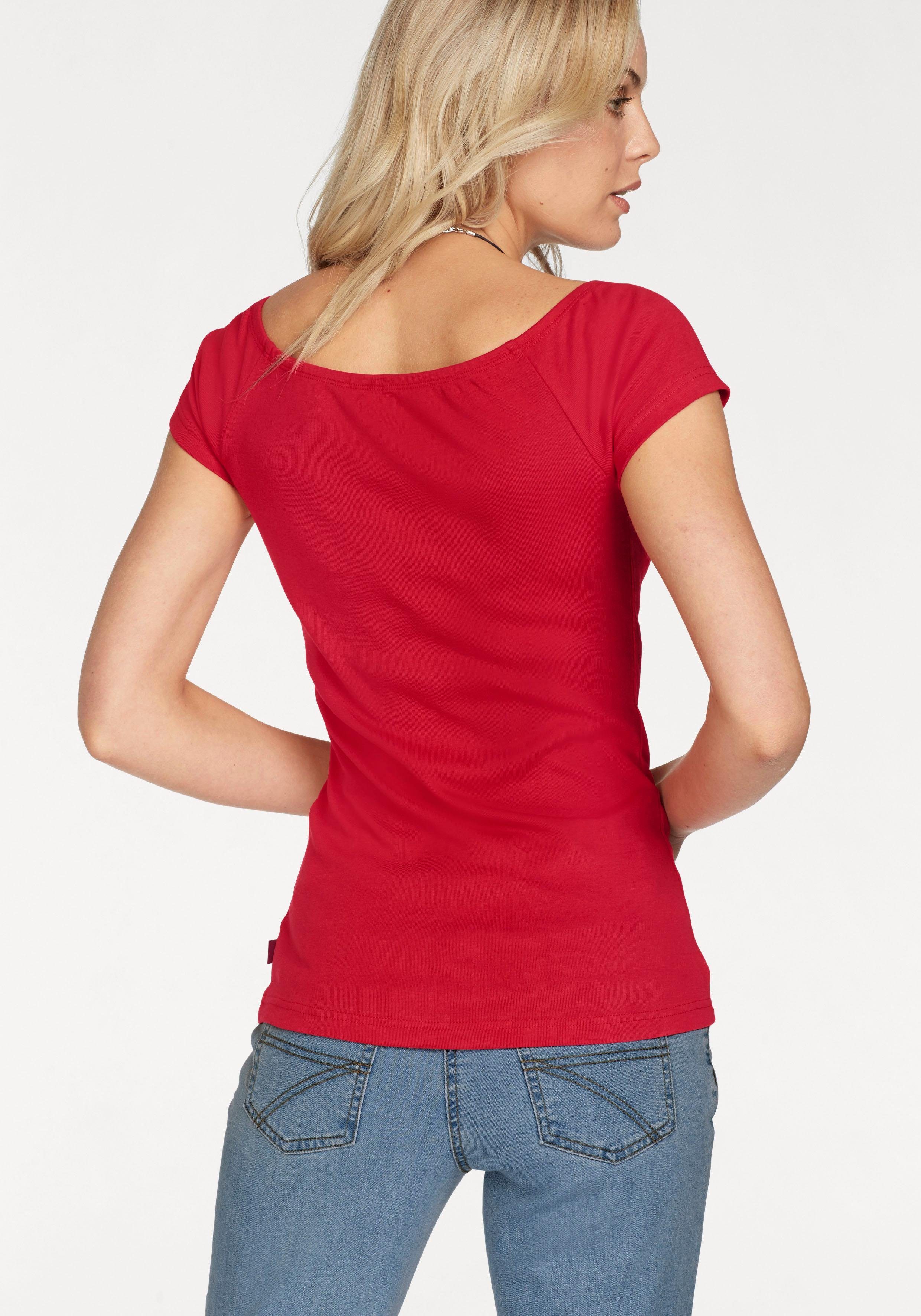 Arizona Carmenshirt Off-Shoulder variabel tragbar rot