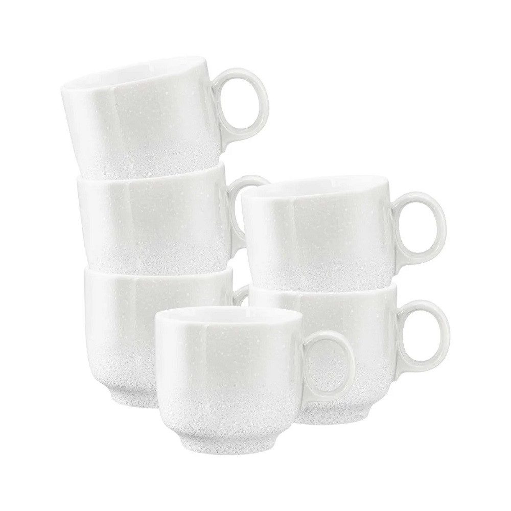 Seltmann Weiden Becher Seltmann Weiden Sento Home weiß Cappuccinoobertasse 0,30 l mit Henkel, Porzellan