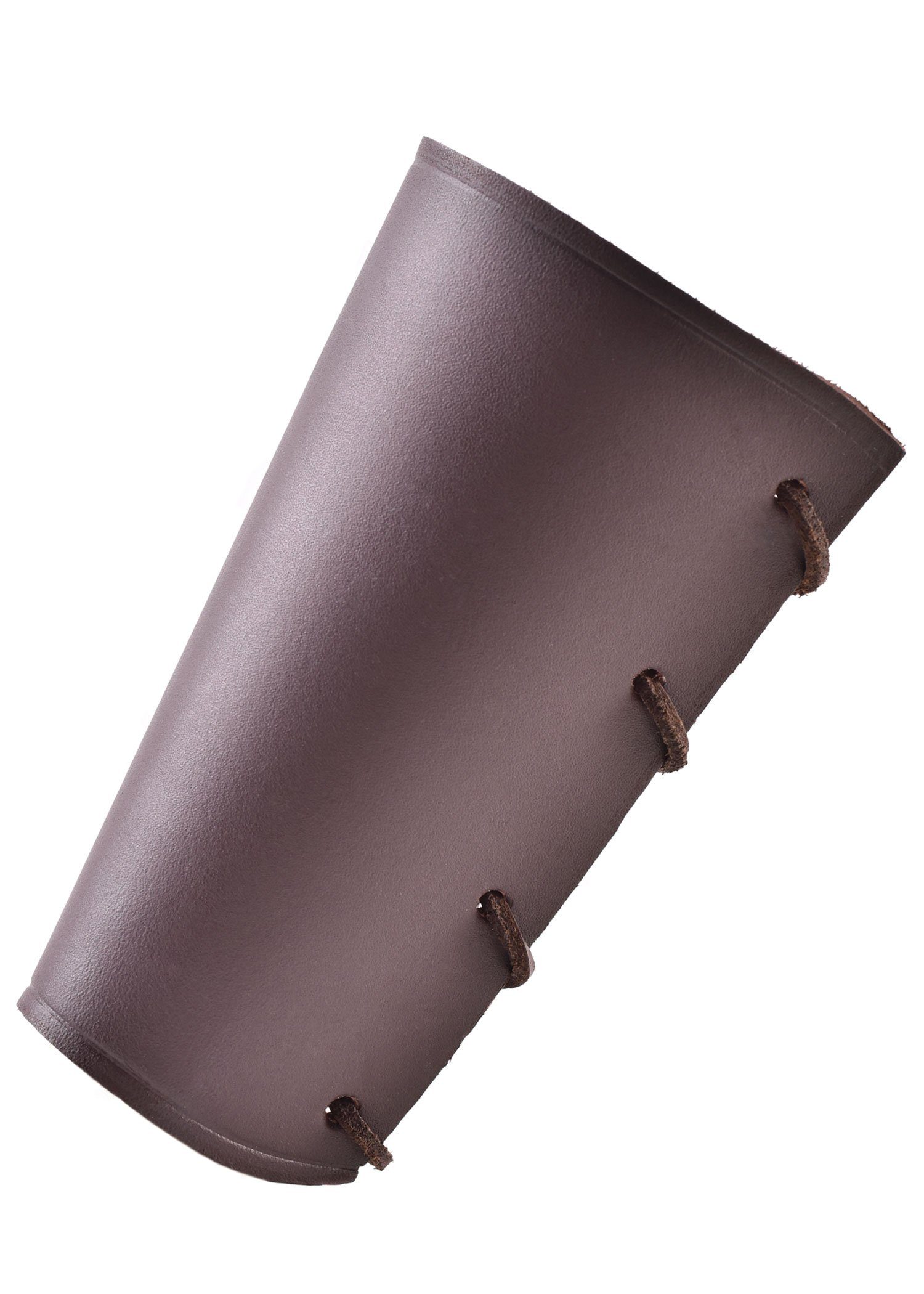 Ritter-Kostüm Bogenstulpe, Armstulpe aus Leder Braun