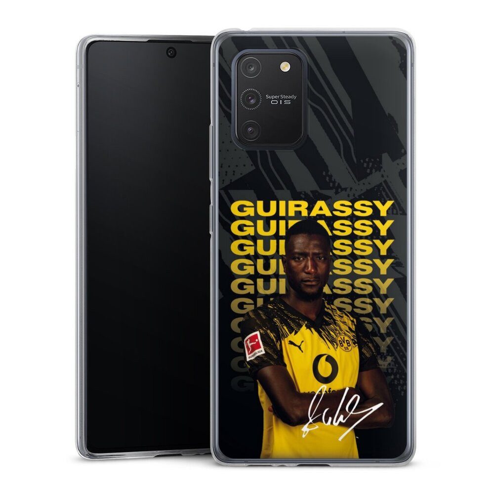 DeinDesign Handyhülle Borussia Dortmund Serhou Guirassy BVB Serhou Guirassy 25/26, Samsung Galaxy S10 Lite Slim Case Silikon Hülle Ultra Dünn Schutzhülle