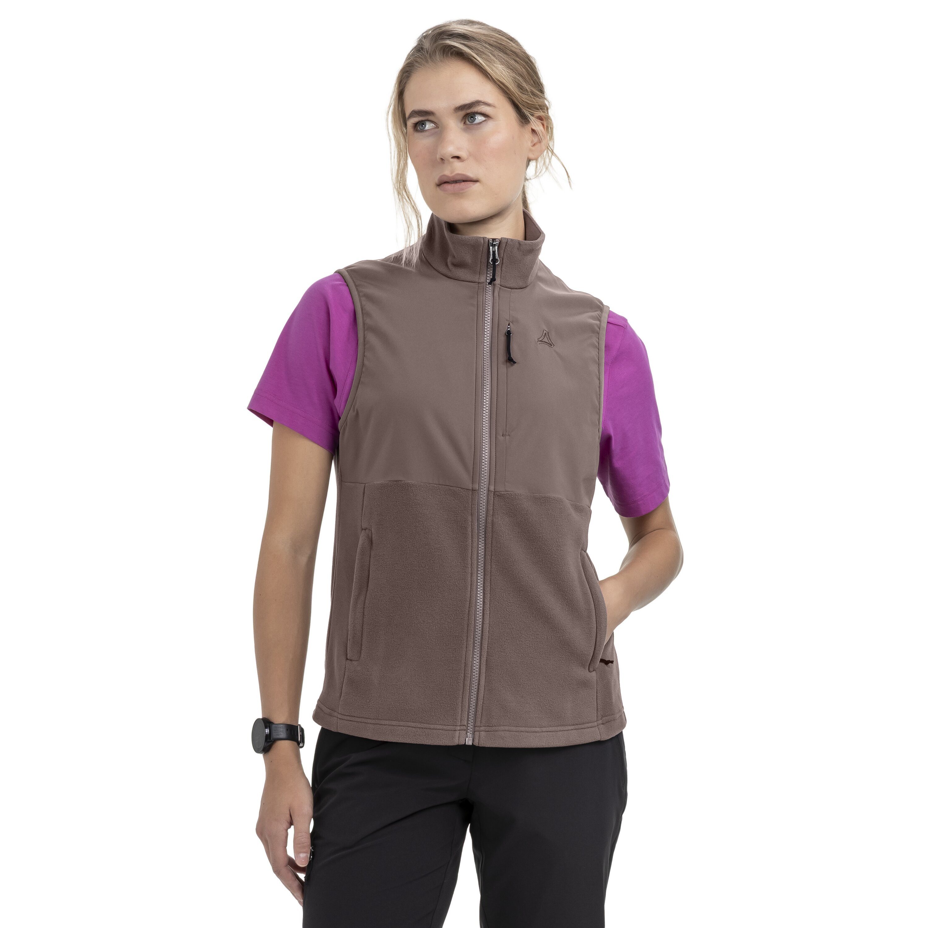 Schöffel Fleeceweste Fleece Vt Style Ash WMN aus weichem Material, mit 2-Wege-Stretch, für Trekking und Outdoor