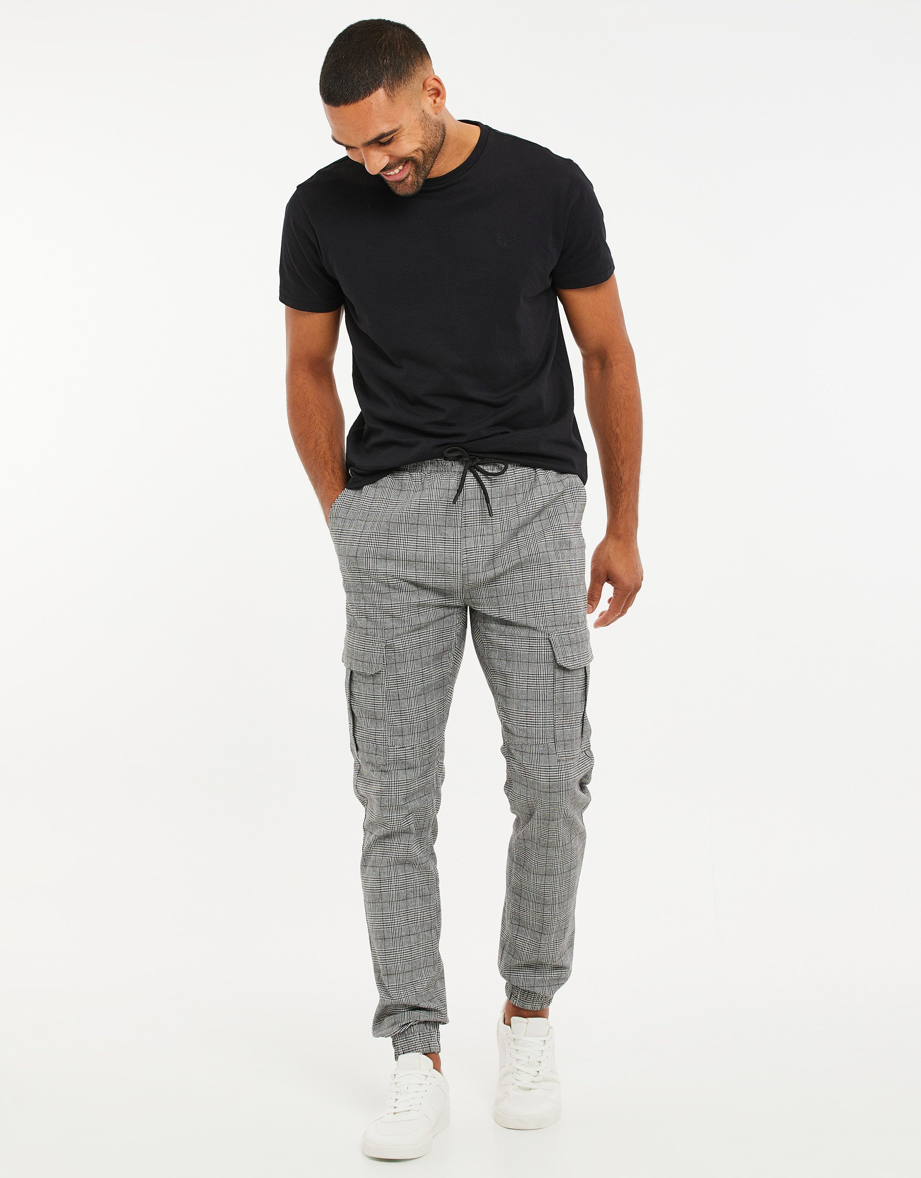 Threadbare Cargohose THB Trousers Port (1-tlg) mit angesagtem Karo-Muster