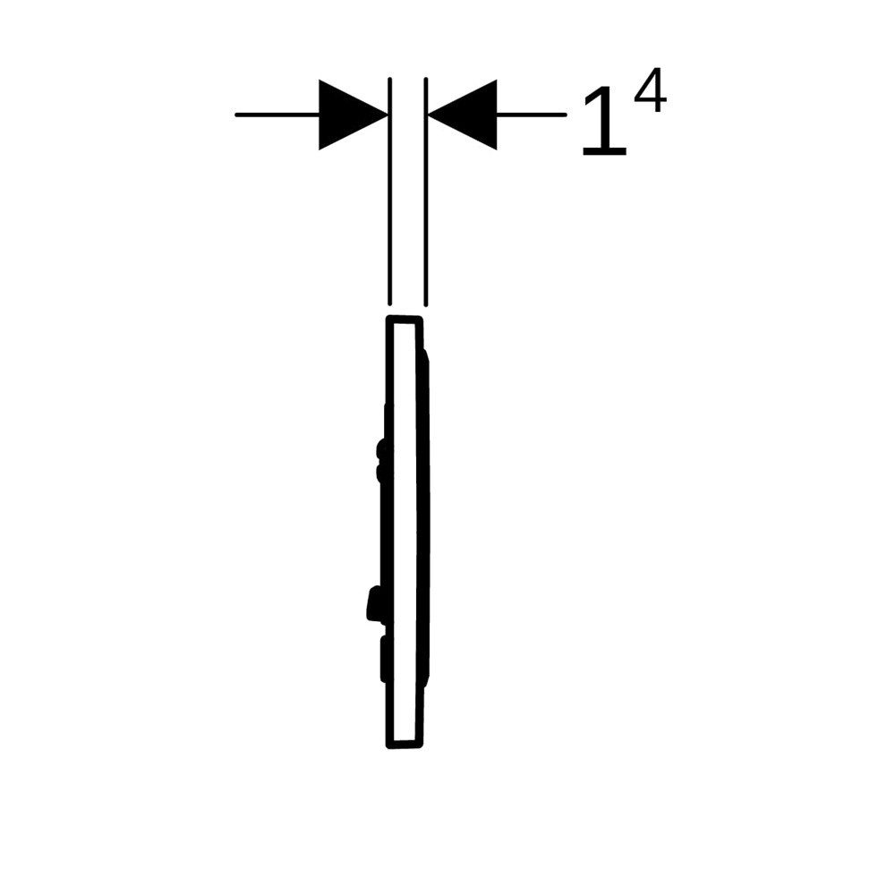 GEBERIT Betätigungsplatte GE BetPl. SIGMA10 für Spül-Stopp-Spülung KS weiß / hgl.-verchromt
