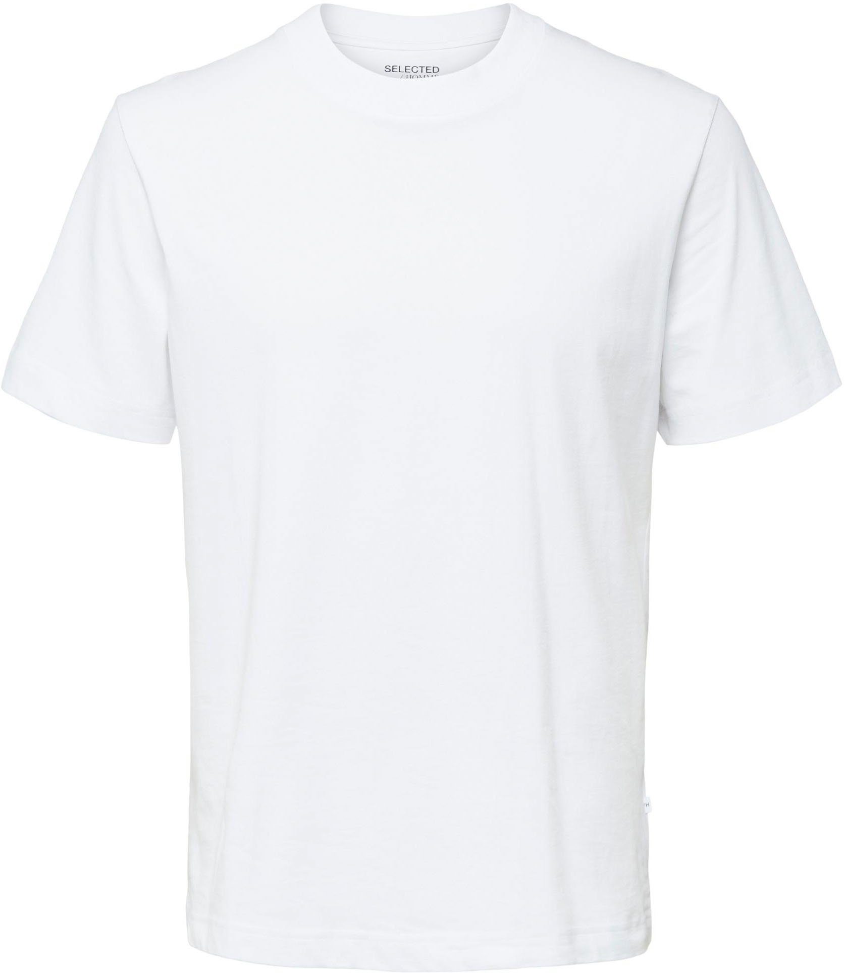 Bright T-Shirt Rundhalsshirt HOMME SE SELECTED White