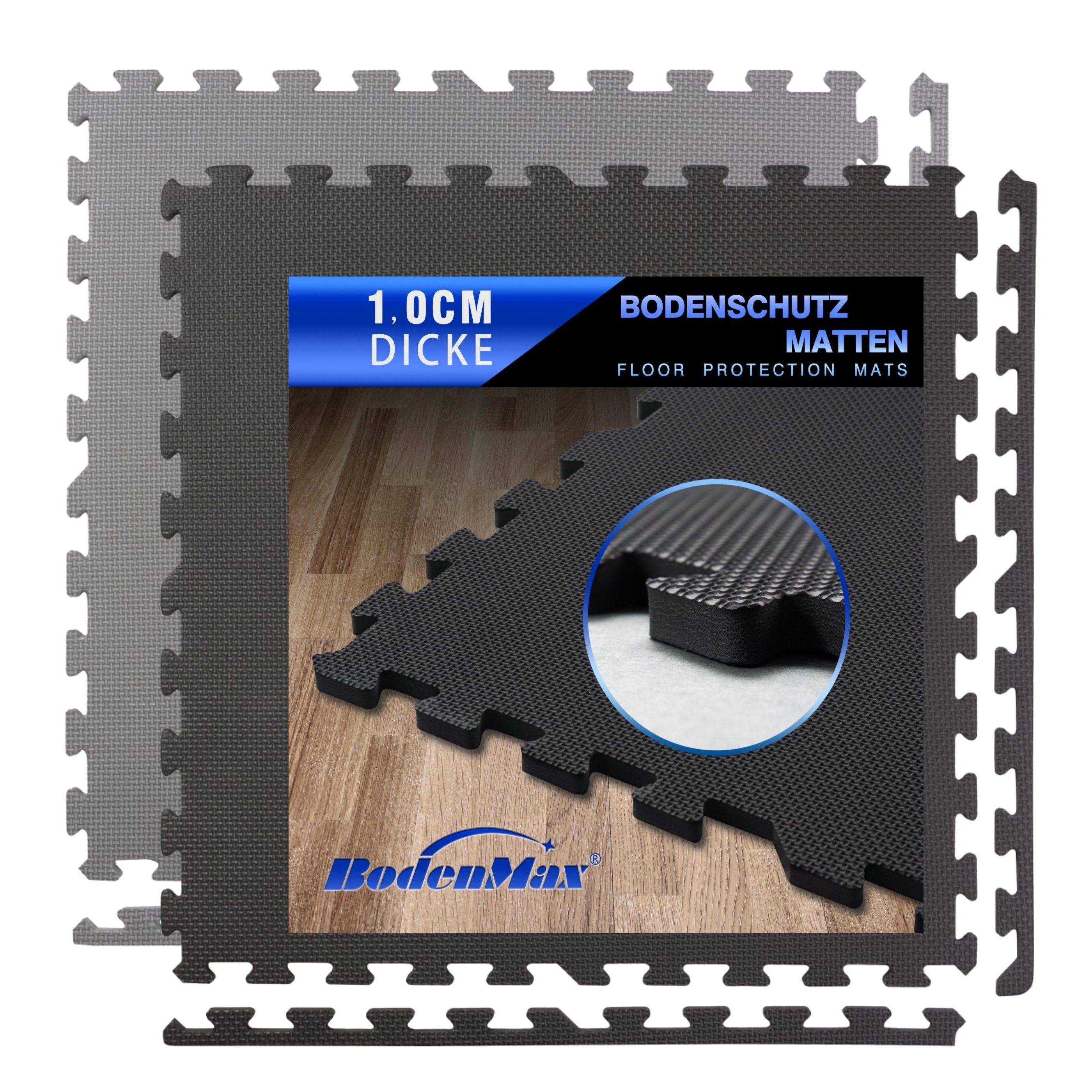 BodenMax Bodenturnmatte Bodenschutzmatte EVA Puzzlematten Sportmatte, 58x58x1cm (12-St)