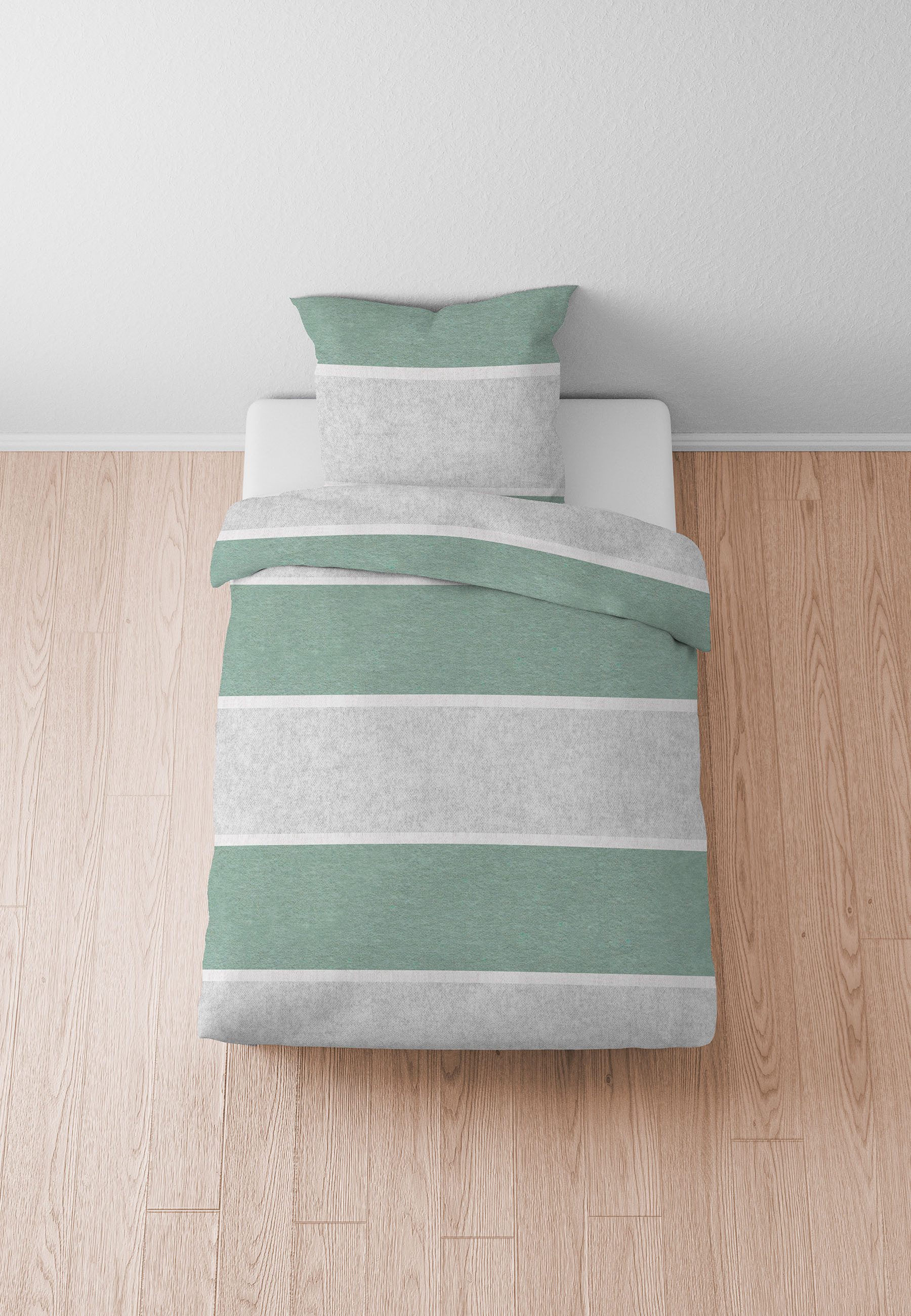 Biberna Bettwäsche Jonas, Flanell, 2 teilig, günstig online kaufen