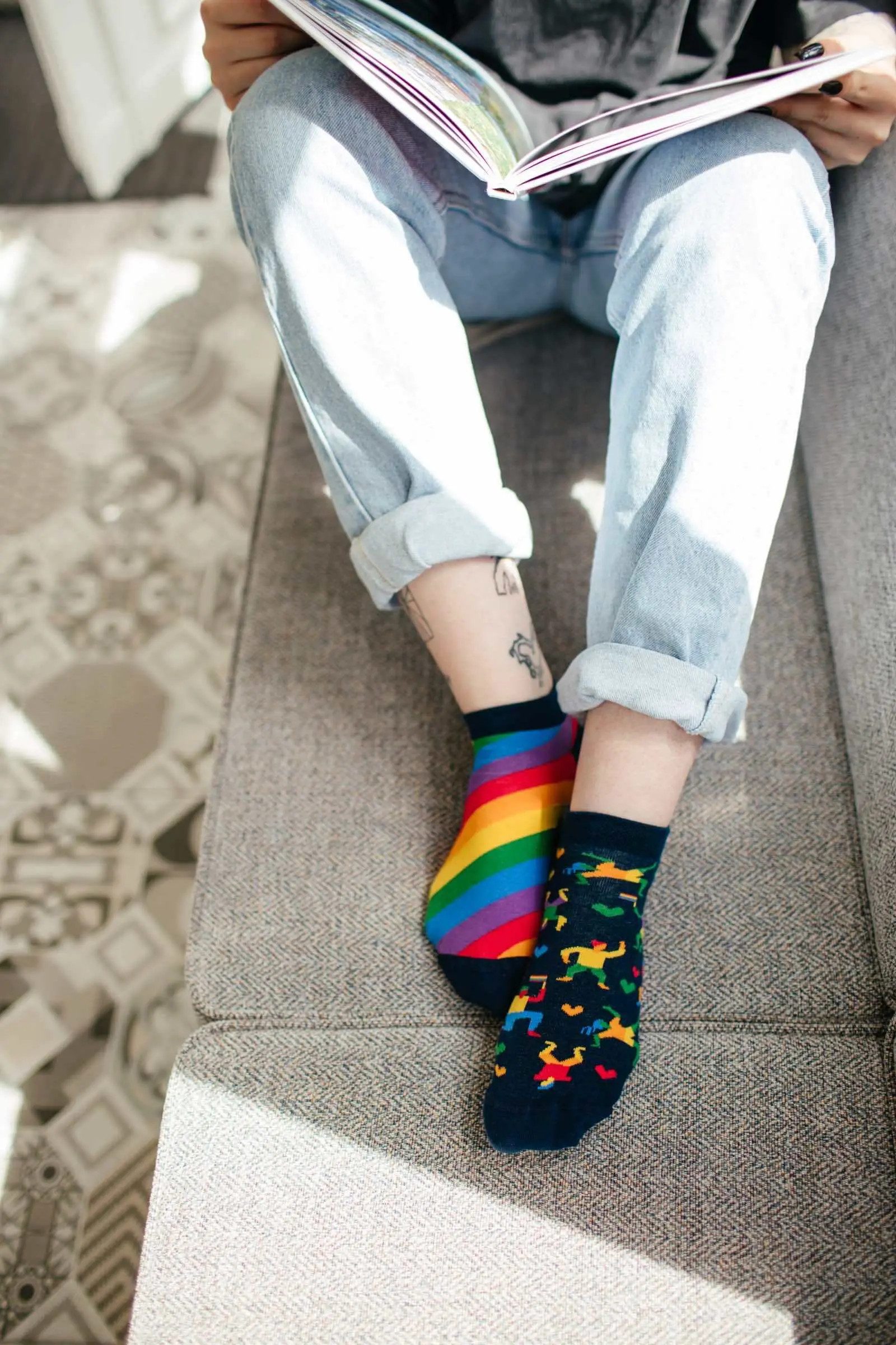 Many Mornings Sneakersocken Many Mornings Sneaker Over The Rainbow (1 Paar, günstig online kaufen