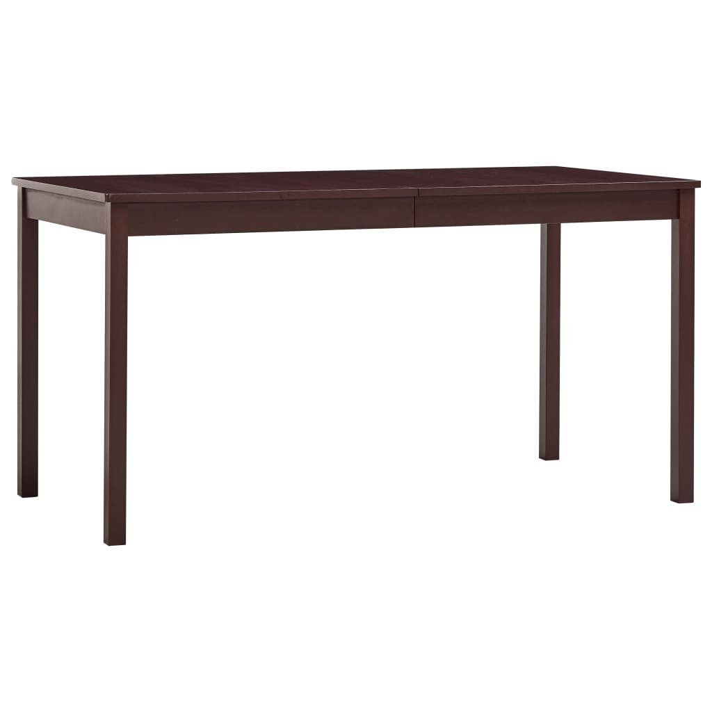 vidaXL Esstisch vidaXL Esstisch Dunkelbraun 140 x 70 x 73 cm Kiefernholz