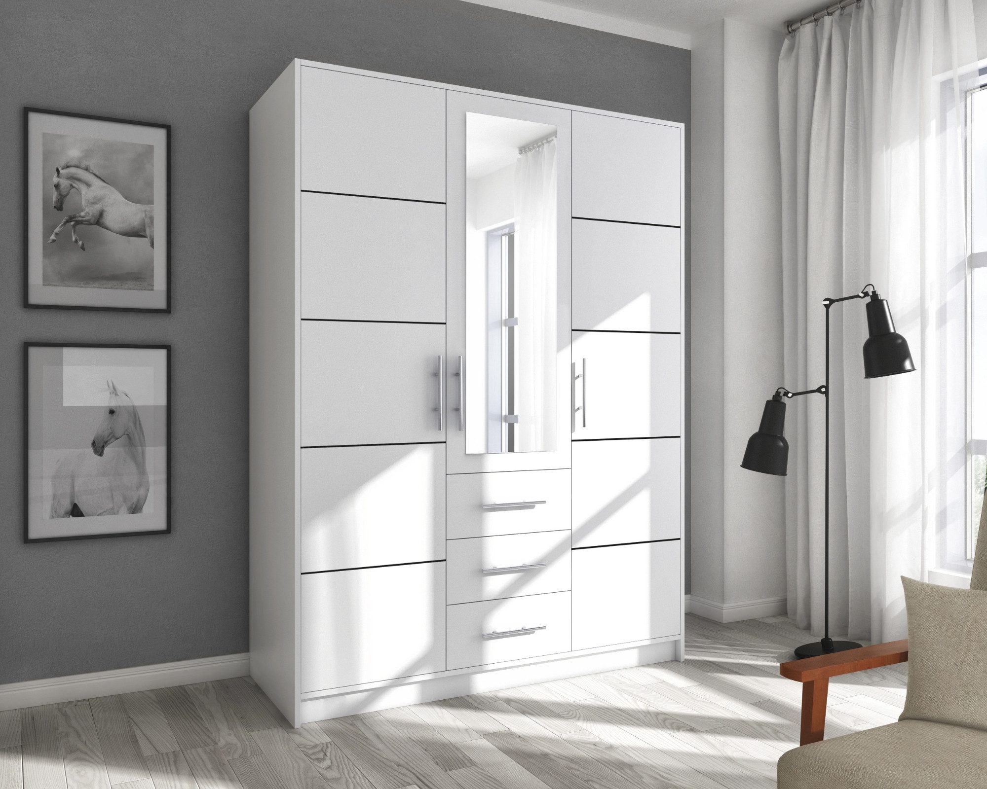 Deine Möbel 24 Kleiderschrank LABOO Drehtürenschrank günstig online kaufen