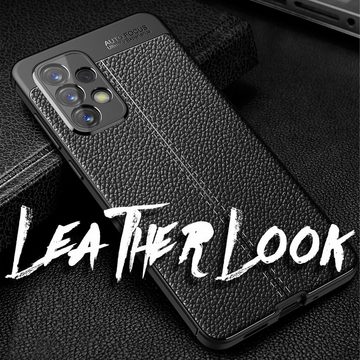 Nalia Smartphone-Hülle Samsung Galaxy A33, Leder-Look Silikon Hülle / Anti-Fingerabdruck / Kratzfest / Rutschfest