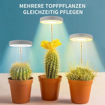 yozhiqu Pflanzenlampe Pflanzenlampe, Einziehbares 3,5-Zoll-LED-Pflanzenwachstumslicht, weißer Engelsring, Vollspektrum Blume Timing Plant Fill Lights