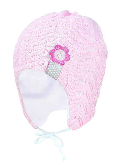 TupTam Strickmütze TupTam Baby Mädchen Mütze mit Ohrenschutz