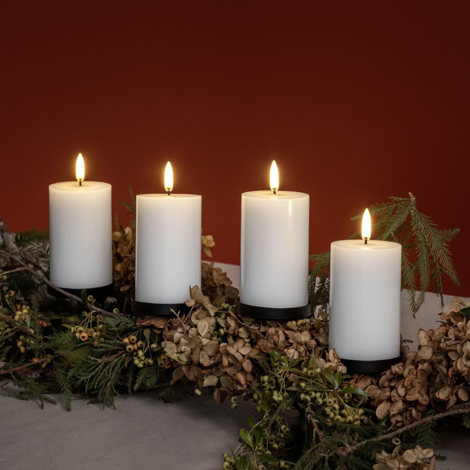 UYUNI Lighting LED-Kerze Weiß Geschenkset 4-teilig