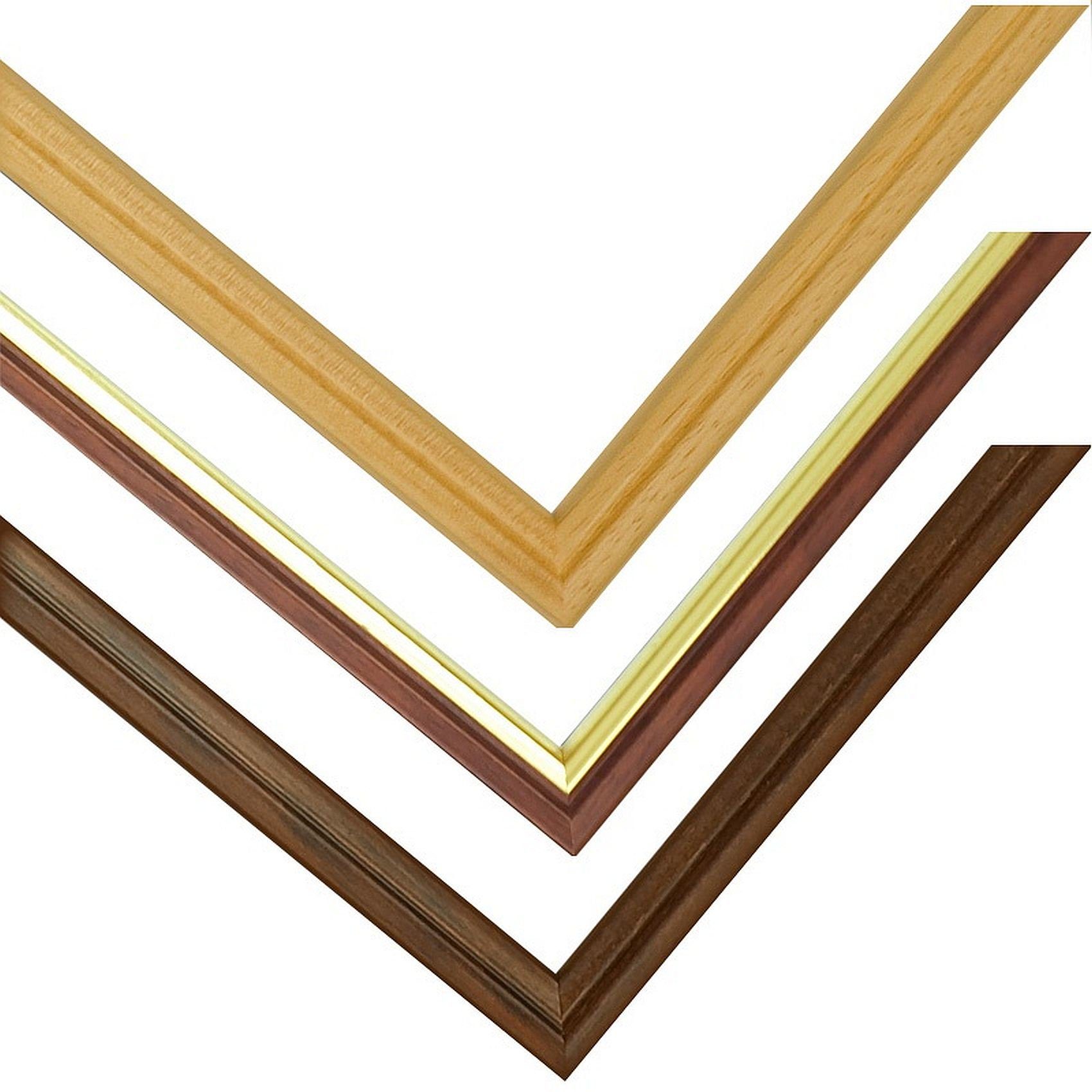 Bilderrahmen aus Braun Farben in Einzelrahmen Holzrahmen massivem Neumann 3 Holz, SIOUX