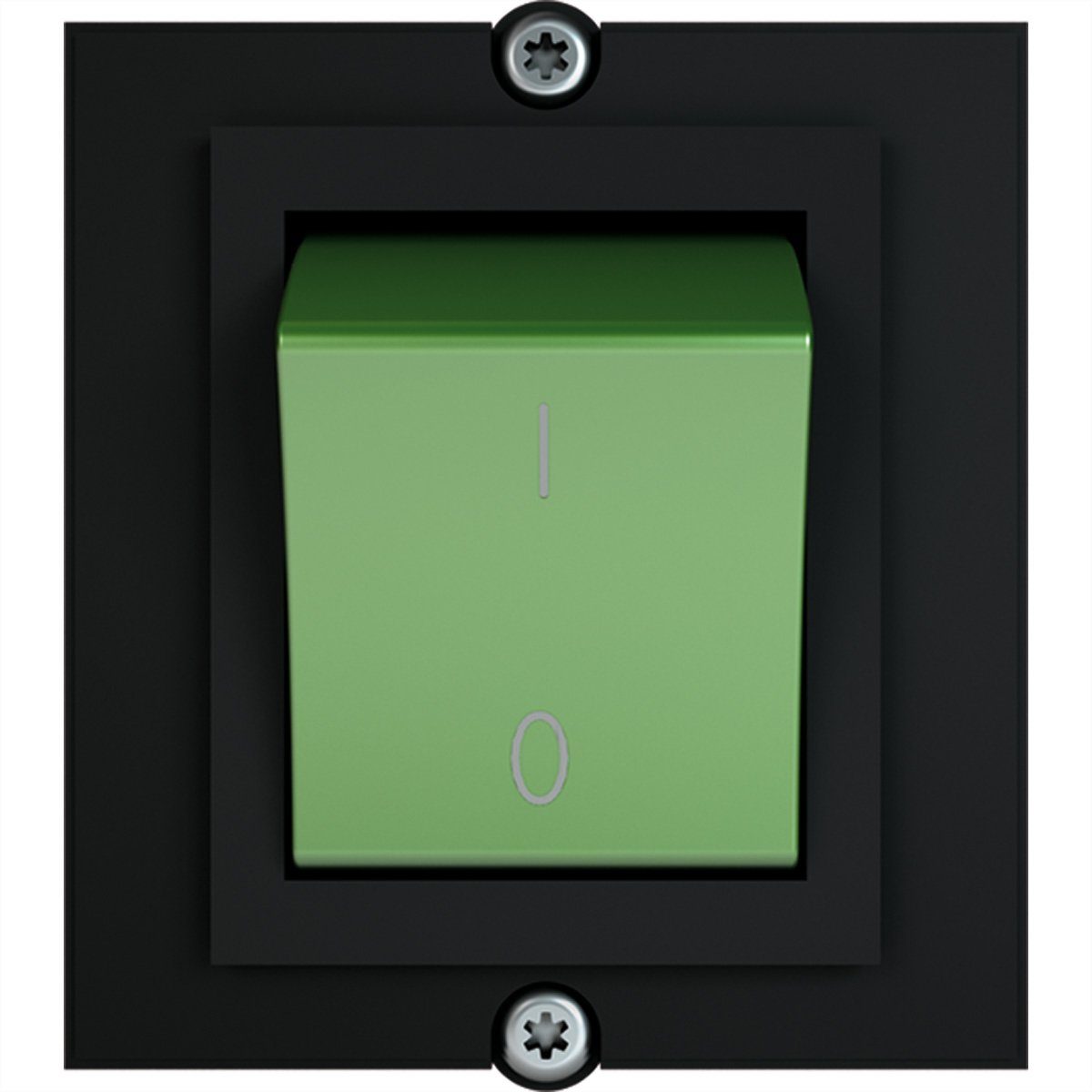 Bachmann Rahmen 1x Schalter 2-polig grün Stromadapter, 100.0 cm, Strom 1,0m AEH, 917.135