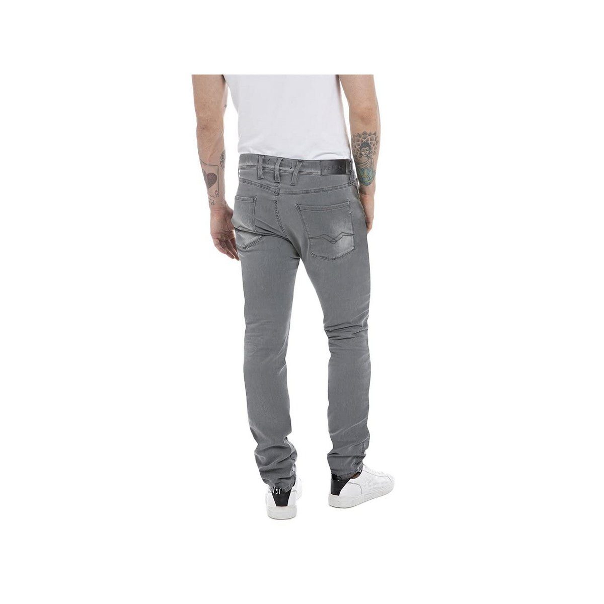 (1-tlg) hell-grau 5-Pocket-Jeans Replay