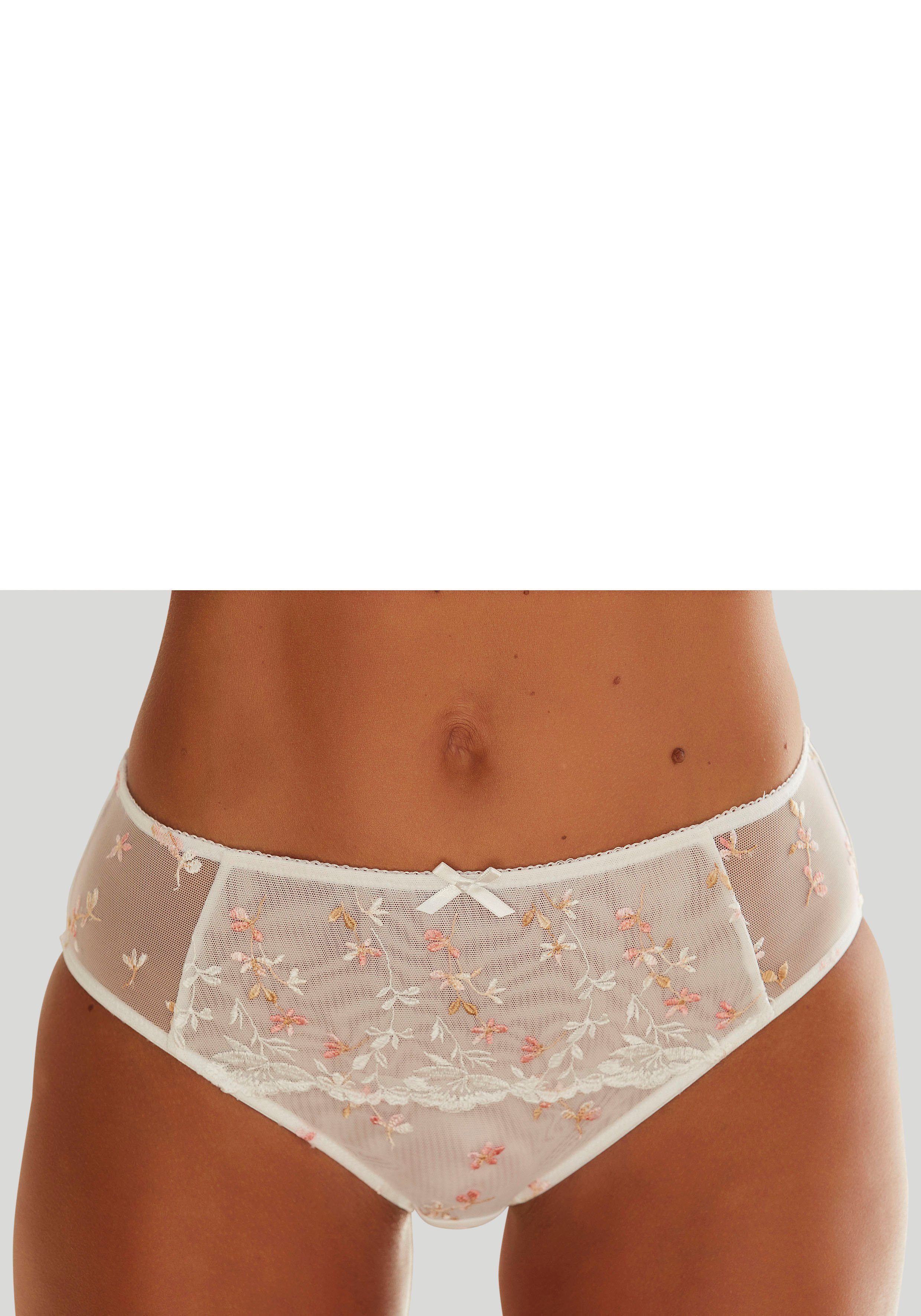 Nuance Slip mit feiner Stickerei Spitze in blumiger Optik