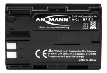 ANSMANN AG Kamera Akku BP 511 Li-Ion 7,4V 1400 mAh ideal für Canon Digitalkameras Kamera-Akku 1400 mAh (7.4 V)