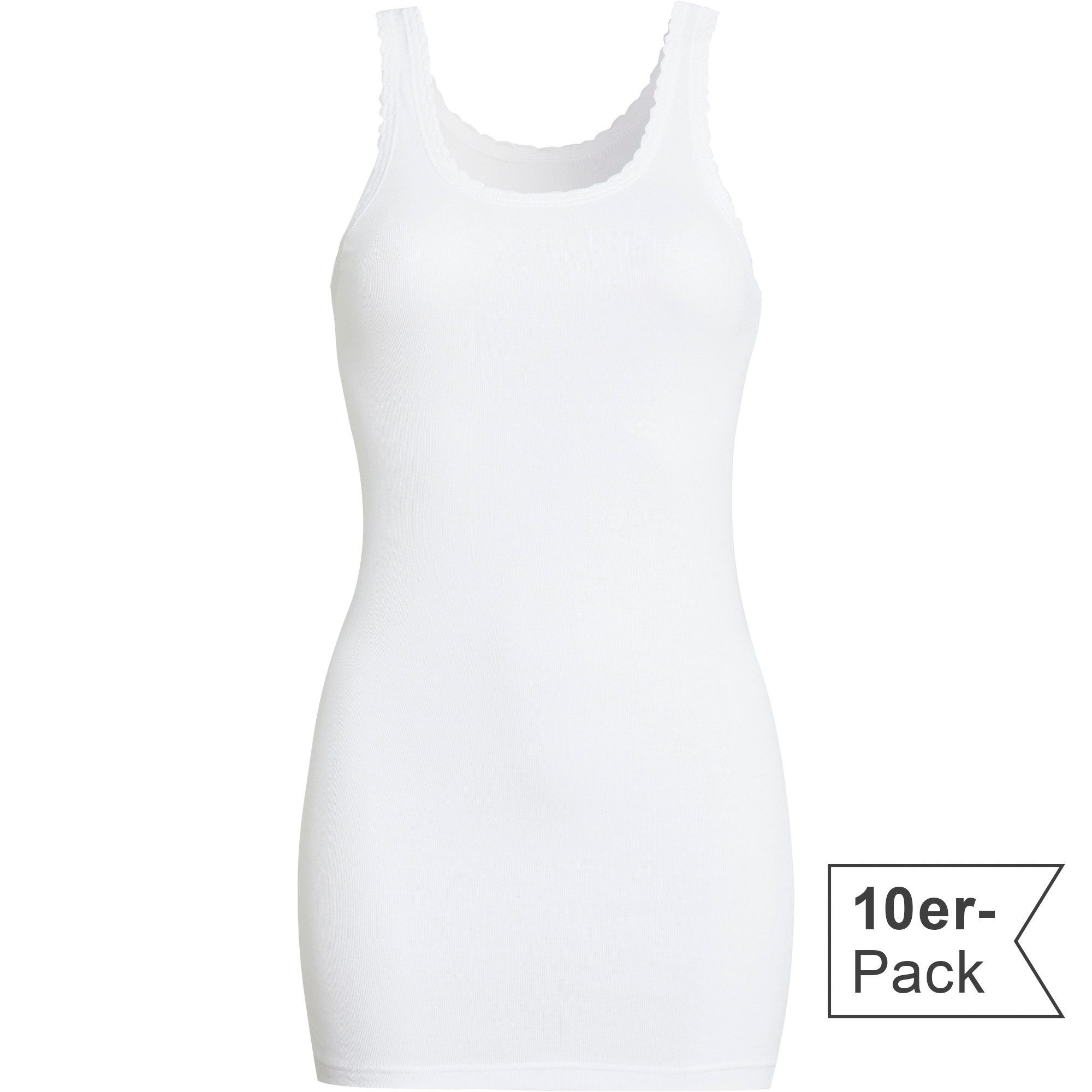 Unterhemd Damen-Unterhemd 10er-Pack