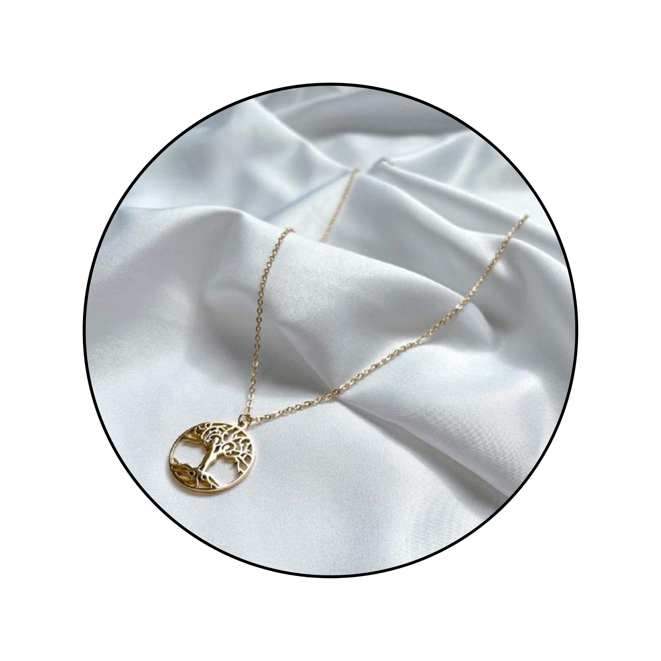 GOLDKLEIN Edelstahlkette Edelstahl Schmuck Lebensbaum Halskette, günstig online kaufen