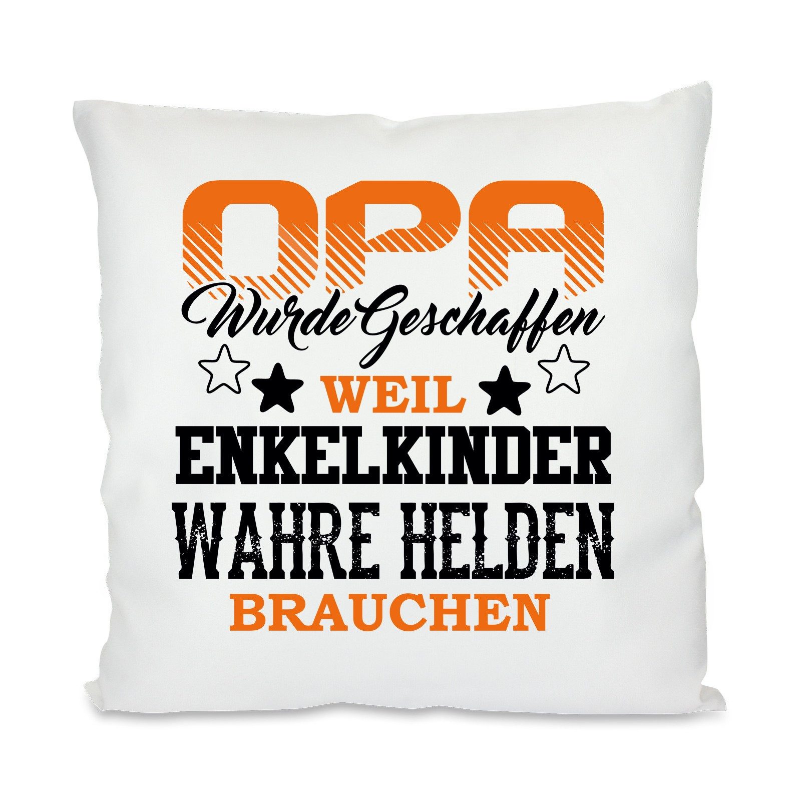 Herzbotschaft Декоративні подушки Подушки mit einseitigem Motiv Opa wurde geschaffen weil Enkelkinder, Подушкиhülle mit Füllung