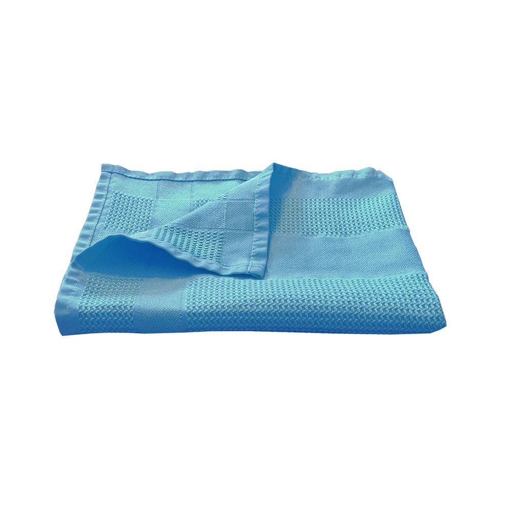 Casa Colori Geschirrtuch Microfaser Geschirrtücher 68x42 cm, (einzeln, 1-tlg) Blau